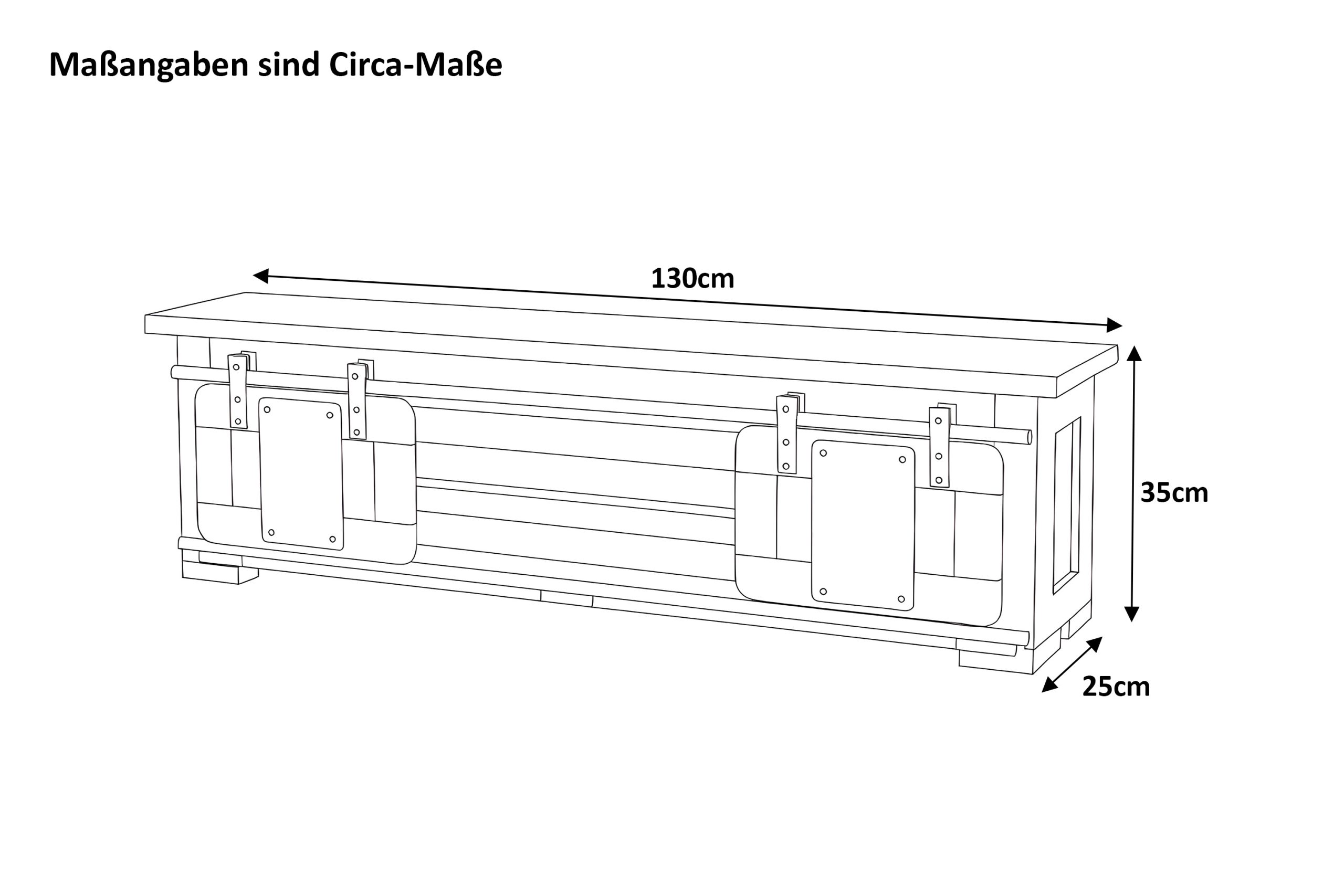 Wandboard Akazienholz massiv eichefarben Wandregal 130 x 25 x 35 cm LIBRO – Bild 3
