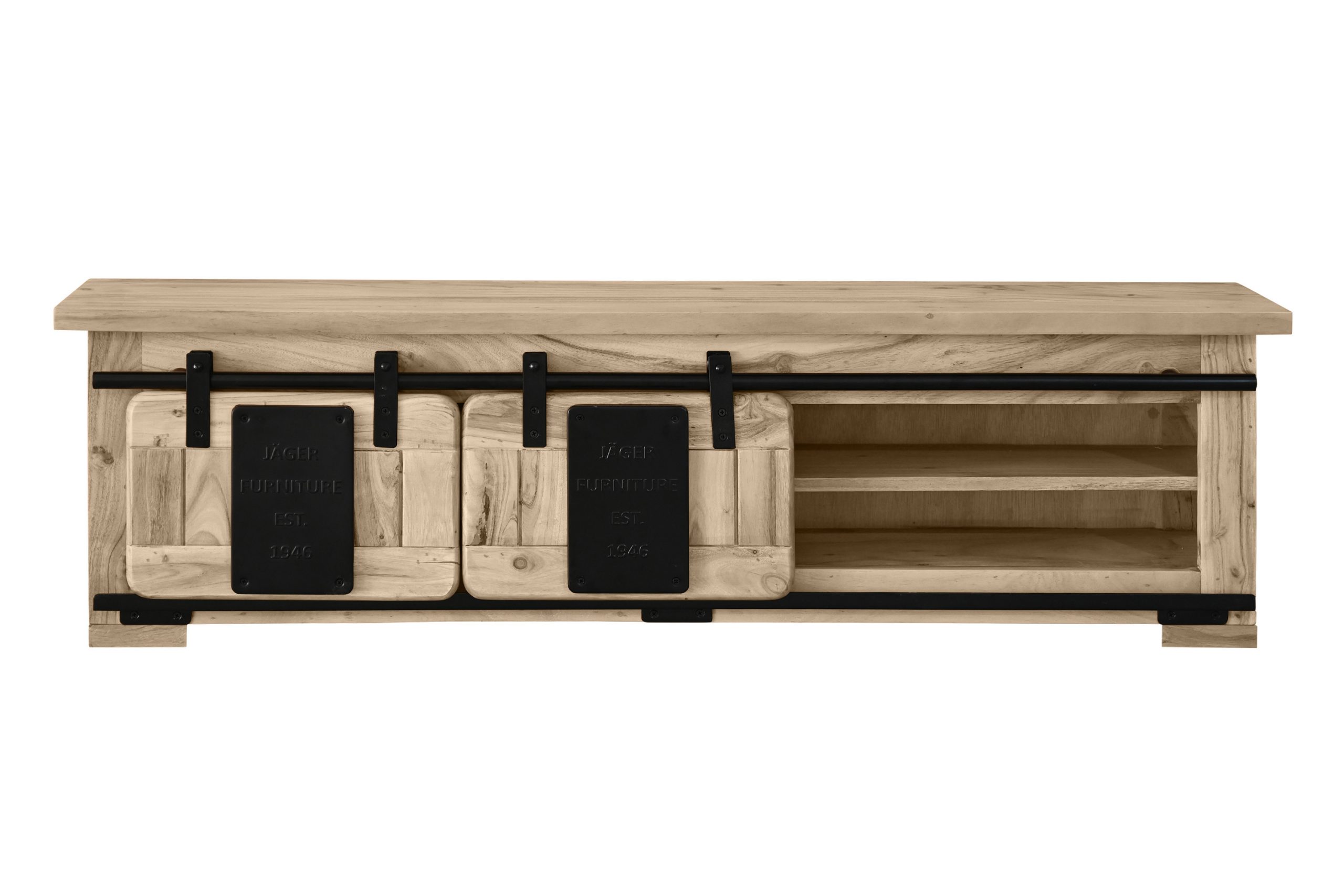 Wandboard Akazienholz massiv eichefarben Wandregal 130 x 25 x 35 cm LIBRO – Bild 6