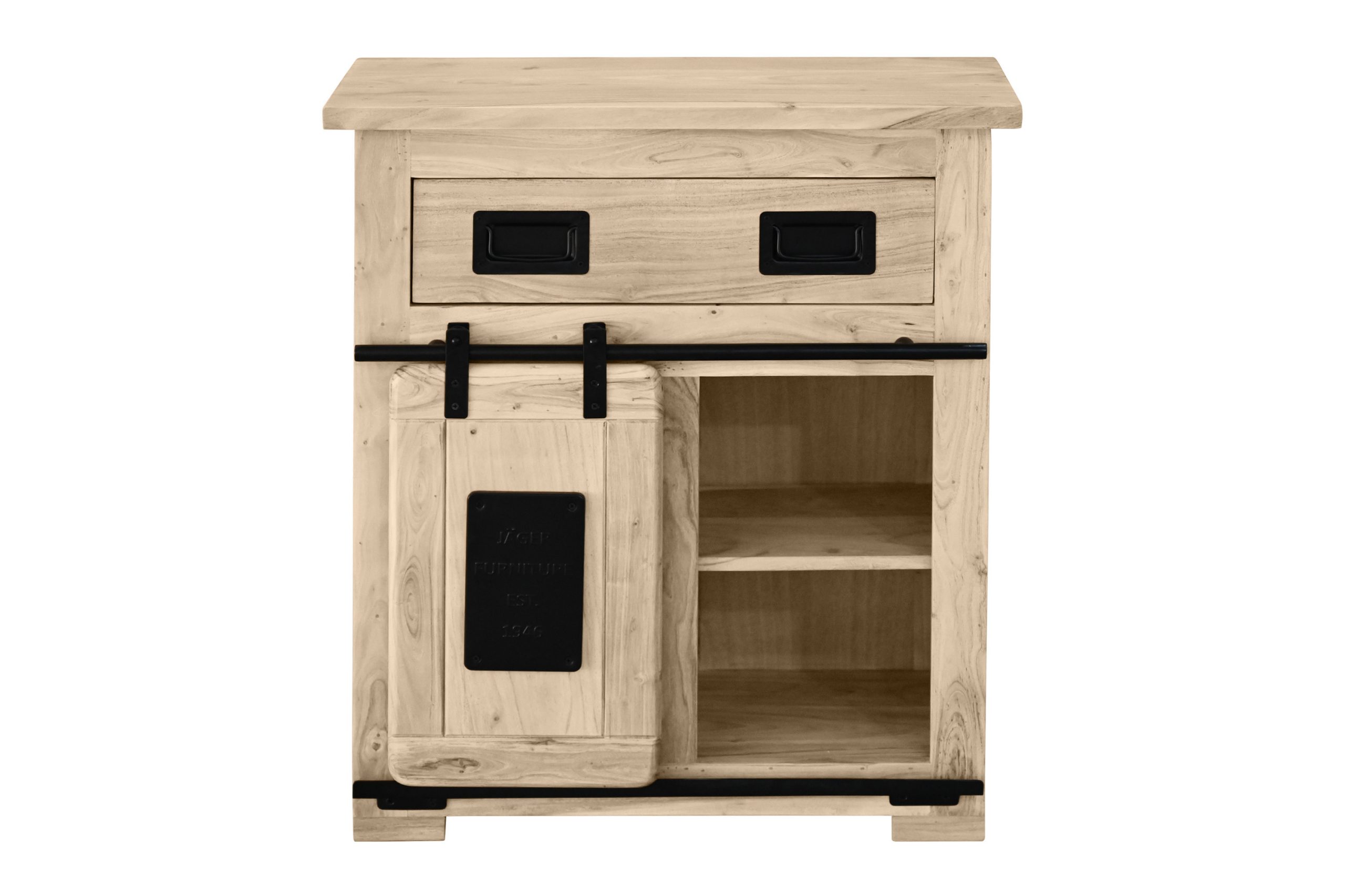 Sideboard Akazienholz massiv eichefarben Kommode 75 x 35 x 85 cm LIBRO VII – Bild 7