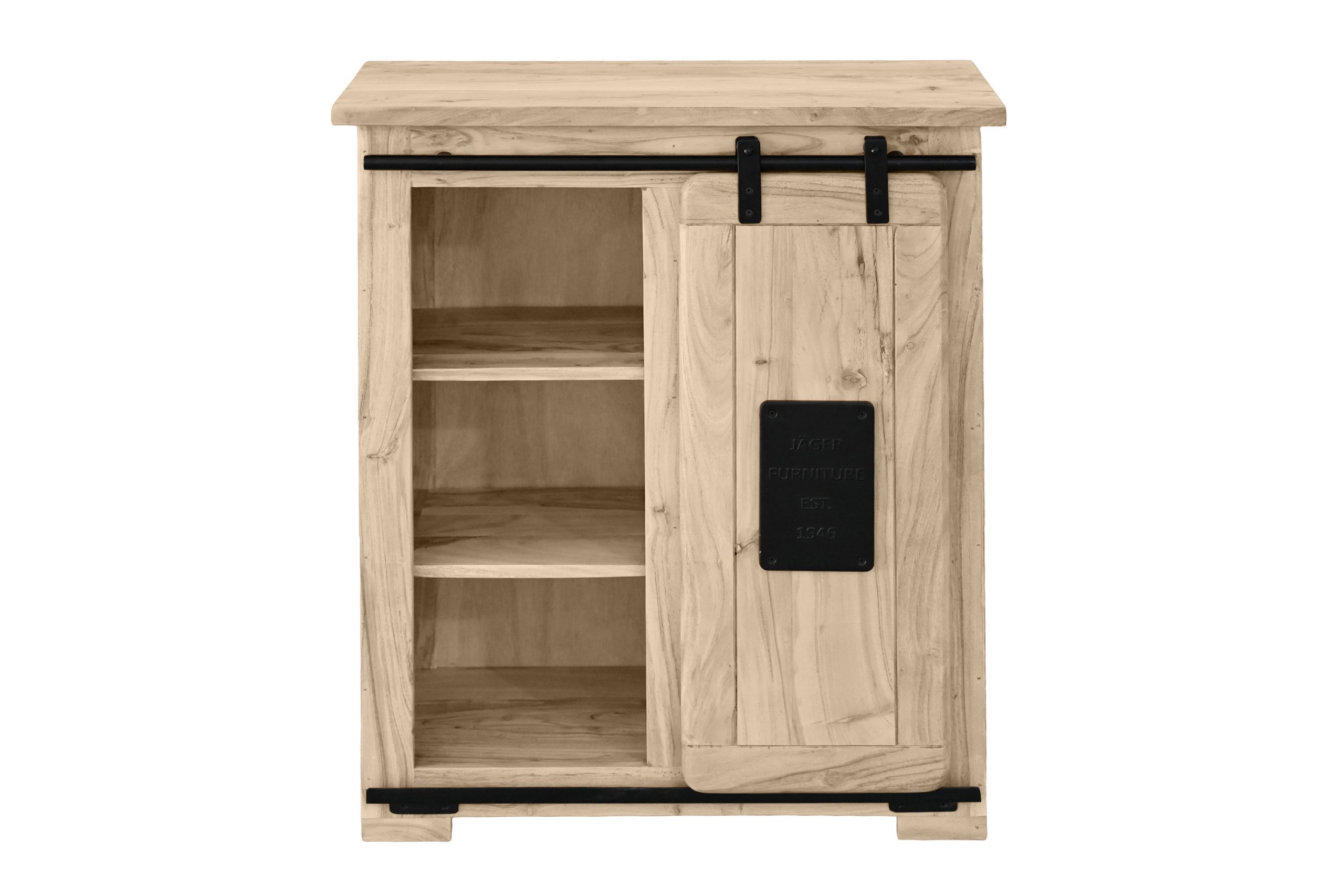 Sideboard Akazienholz massiv eichefarben Kommode 75 x 90 x 36 cm LIBRO IV – Bild 7