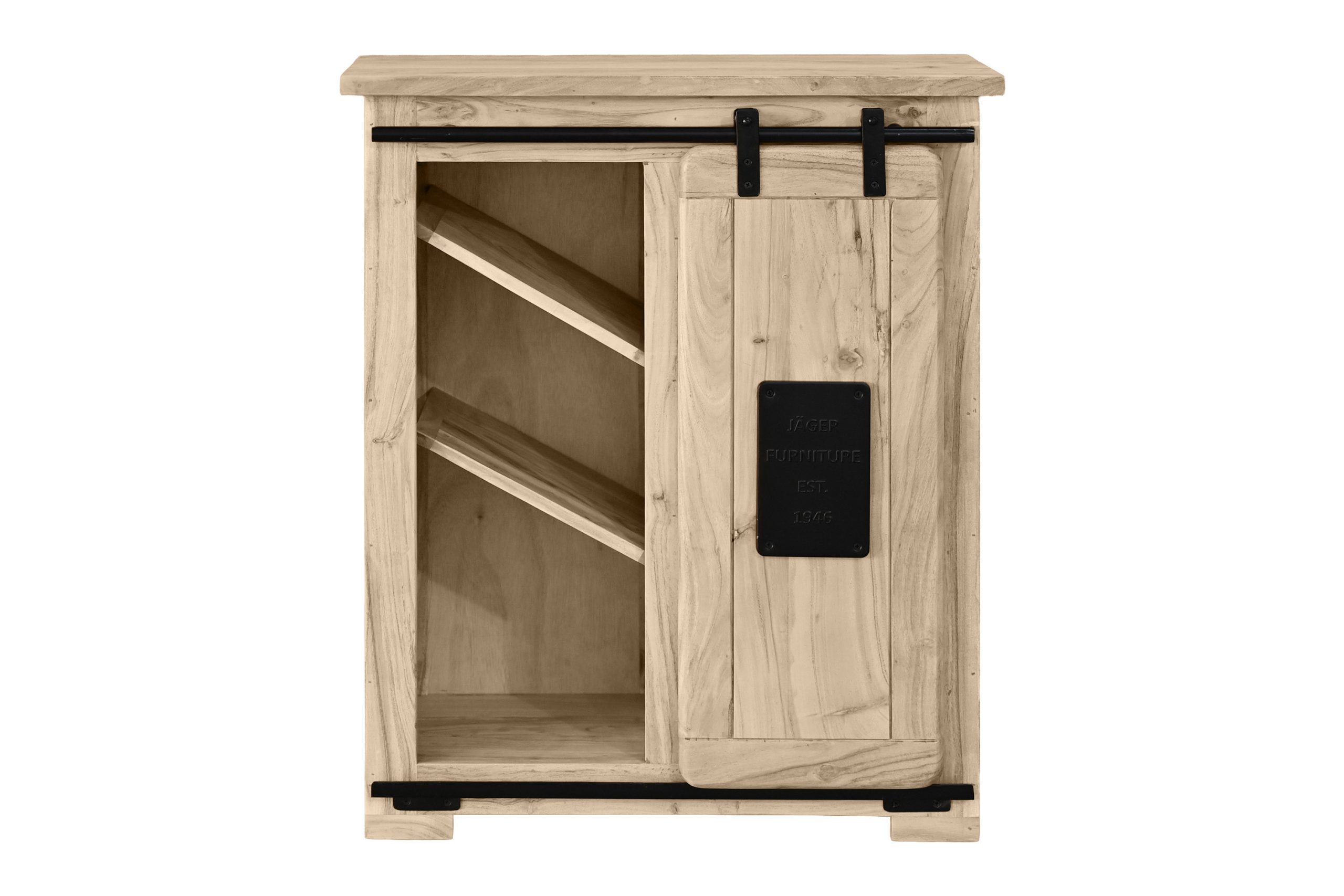 Sideboard Akazienholz massiv eichefarben Kommode 75 x 90 x 36 cm LIBRO IV – Bild 8