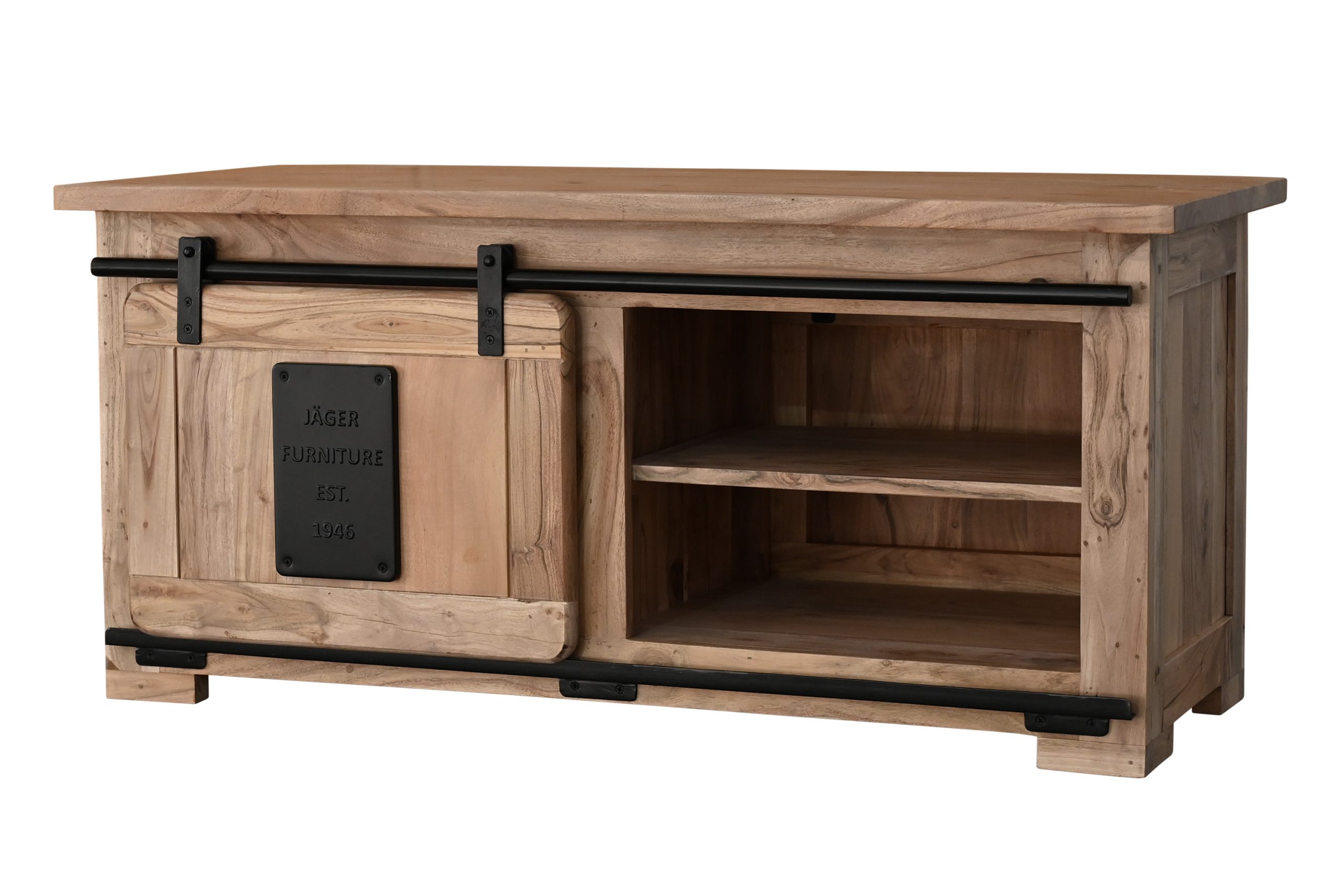 Couchtisch Akazienholz massiv natur Sofatisch 110 x 45 x 50 cm LIBRO II – Bild 2