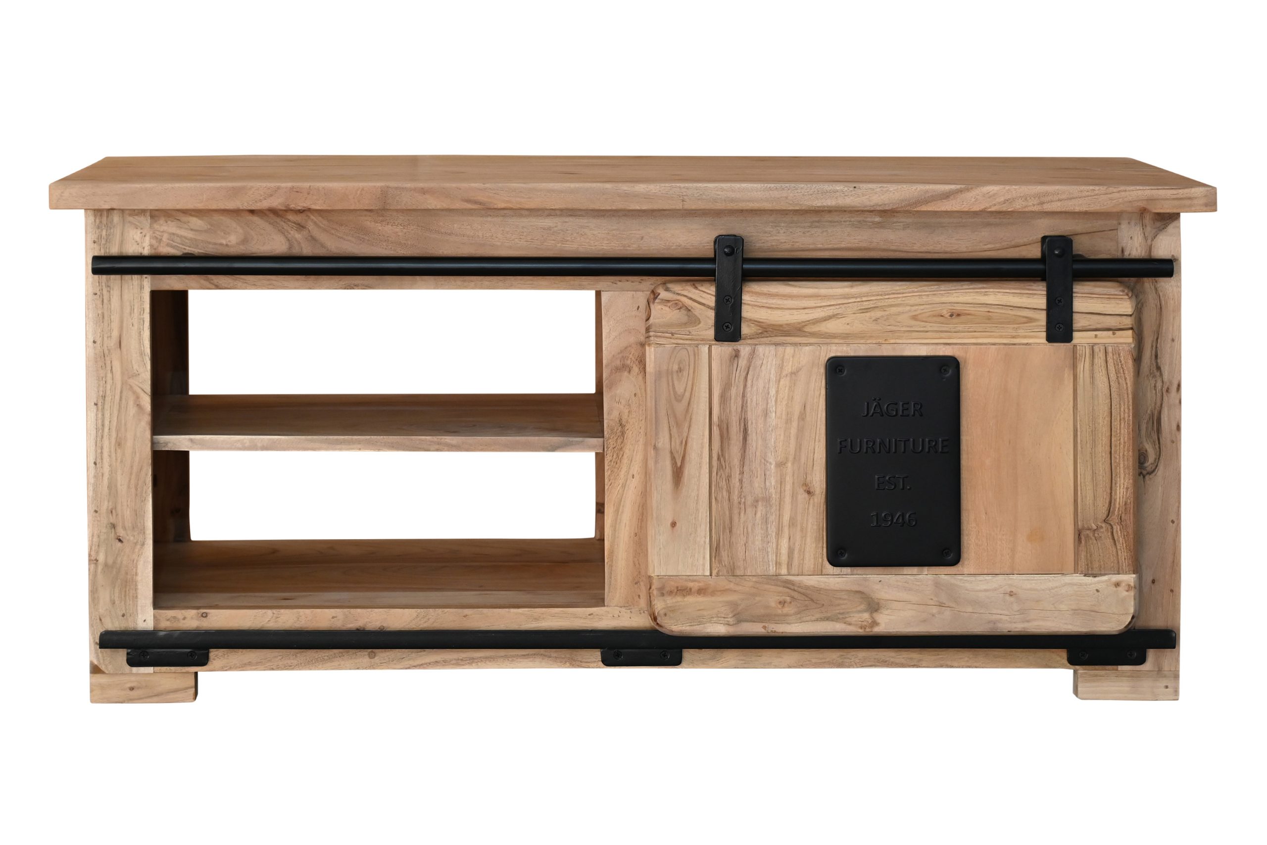 Couchtisch Akazienholz massiv natur Sofatisch 110 x 45 x 50 cm LIBRO II – Bild 4