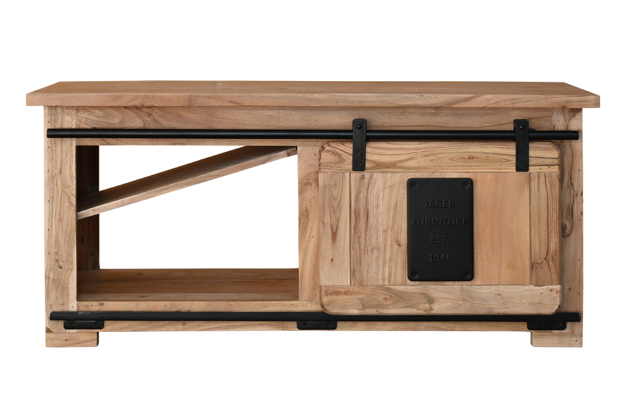 Couchtisch Akazienholz massiv natur Sofatisch 110 x 45 x 50 cm LIBRO II – Bild 8