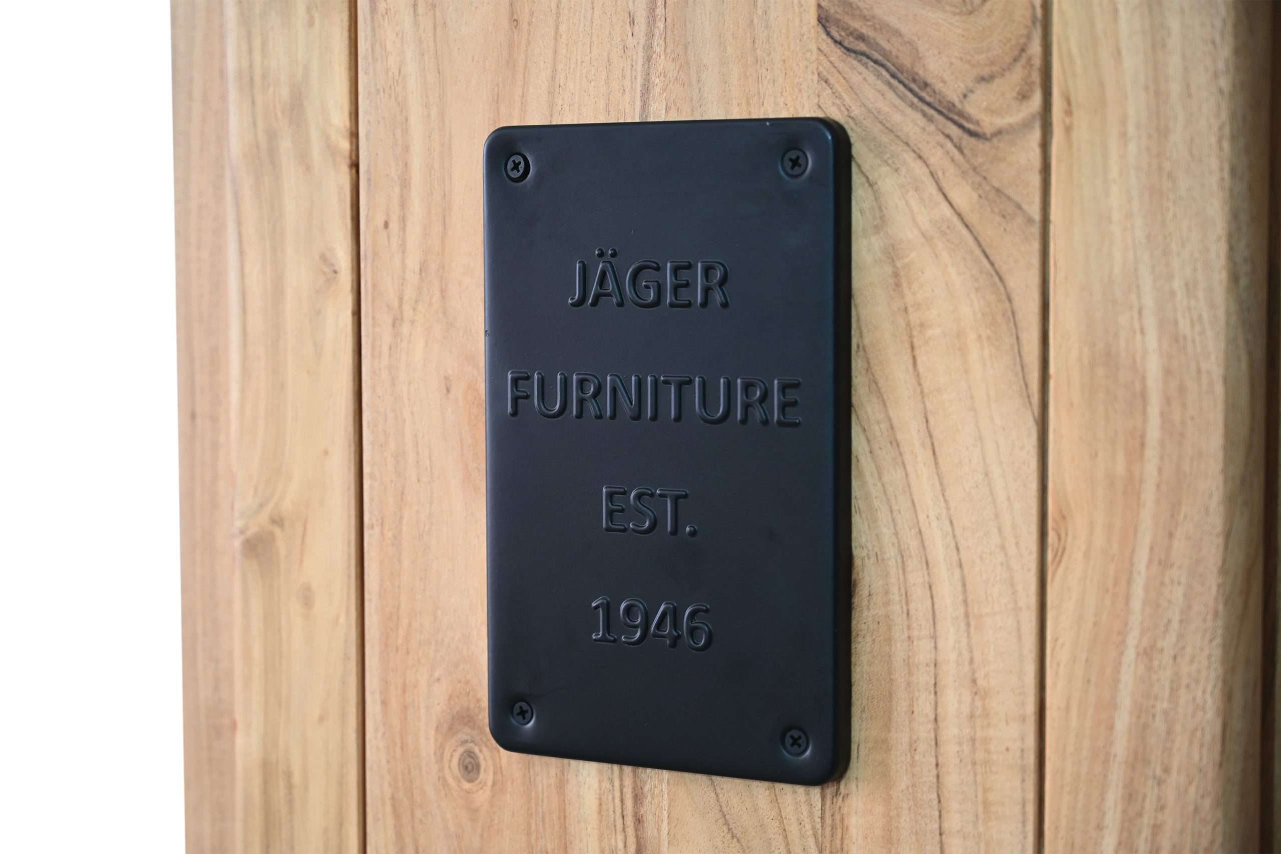 Highboard Akazienholz massiv natur Hochschrank 90 x 45 x 150 cm LIBRO III – Bild 5