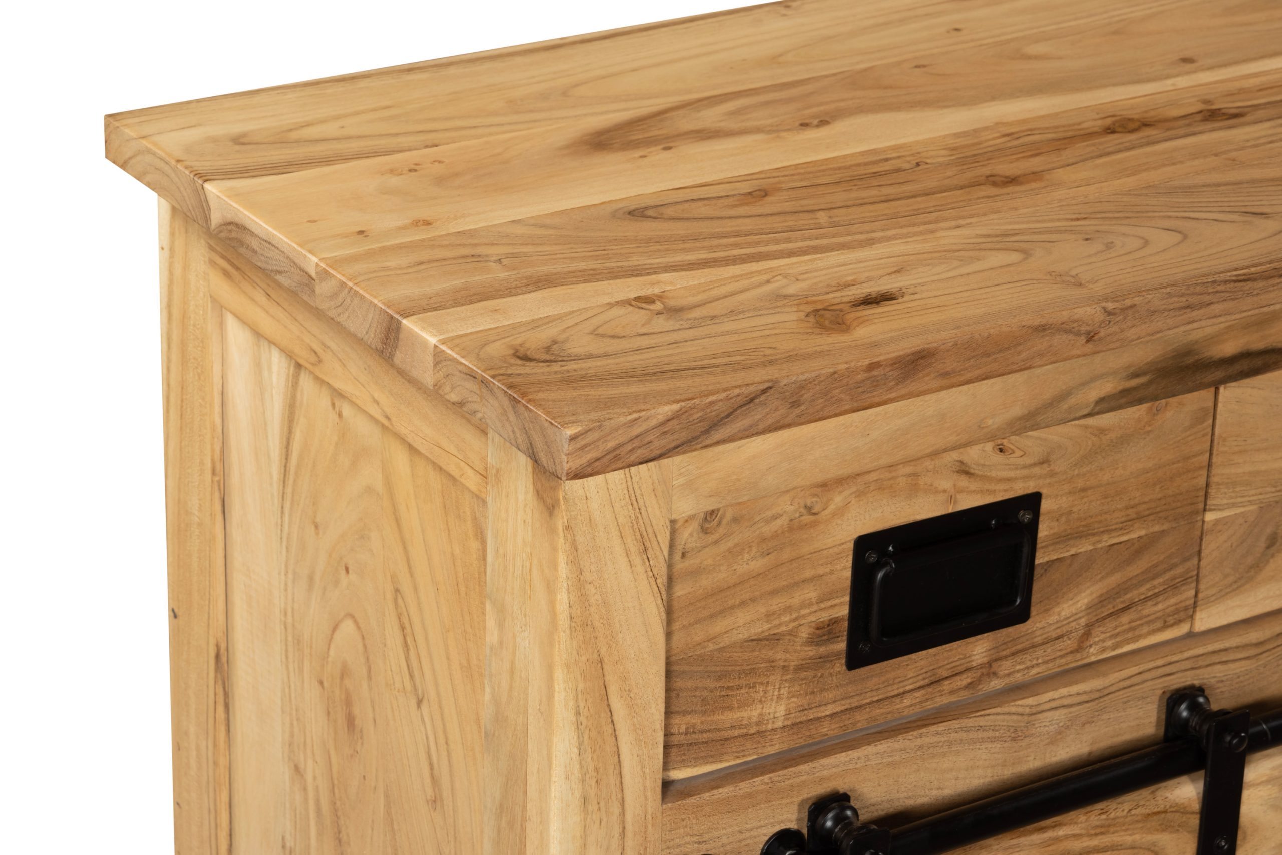 Sideboard Akazienholz massiv natur Kommode 150 x 90 x 45 cm LIBRO – Bild 6