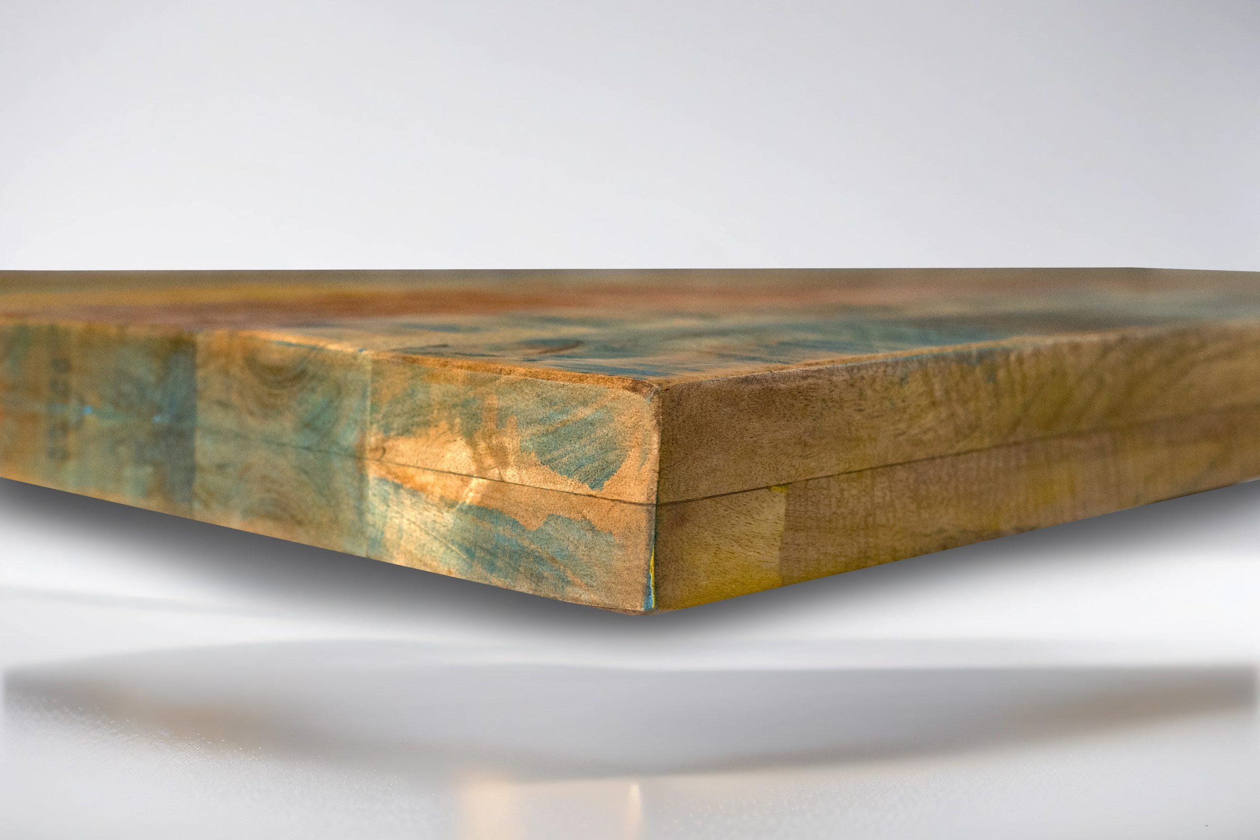 Esszimmertisch Mangoholz Bunt massiv X-Gestell schwarz Esstisch 200 x 100 cm LIBRO – Bild 4