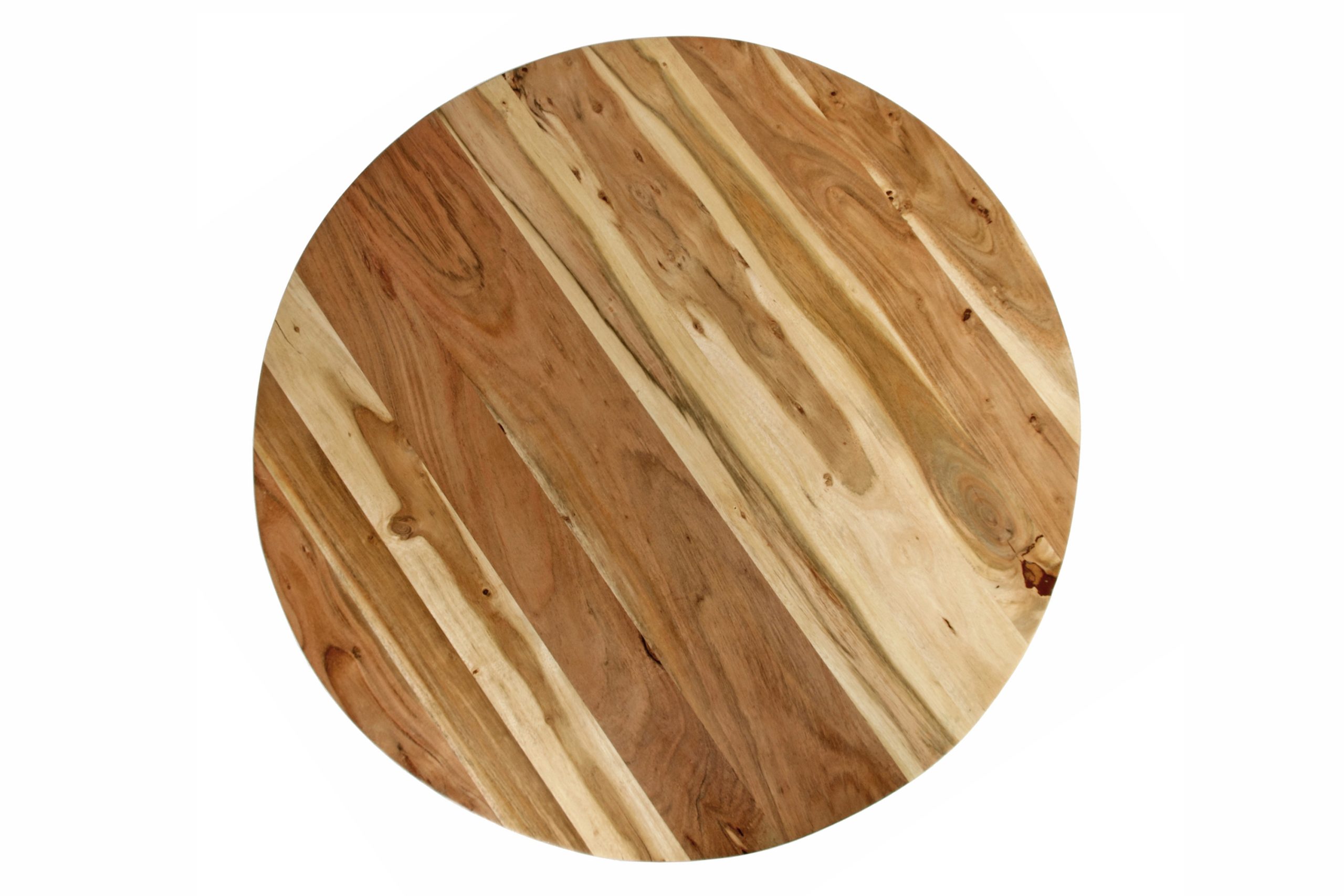 Couchtisch rund Beistelltisch massiv Akazie natur 90 x 90 x 45 cm NAGAR – Bild 5