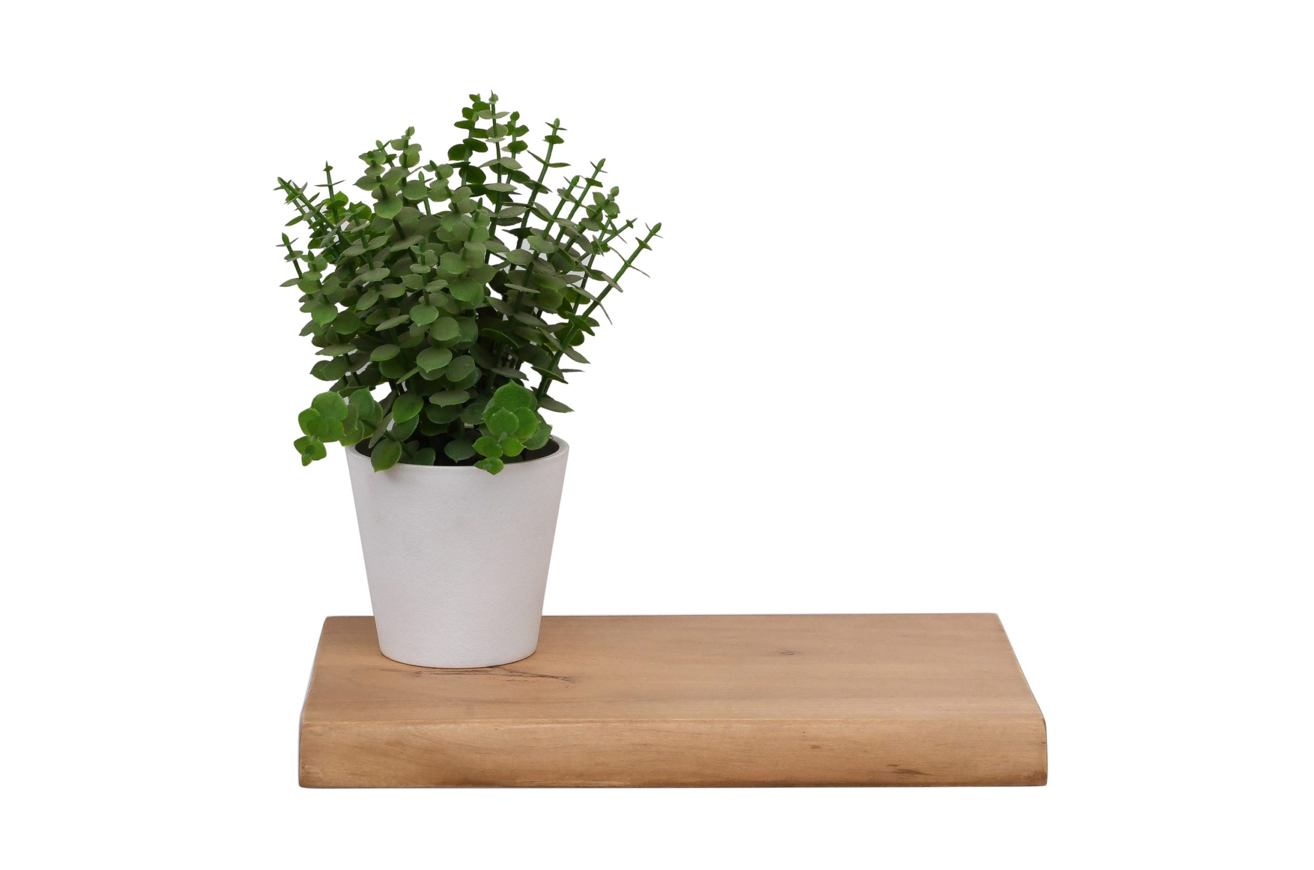 Wandregal Akazienholz eiche massiv 30x20 cm Holzregal Steckboard Baumkante AMANDA