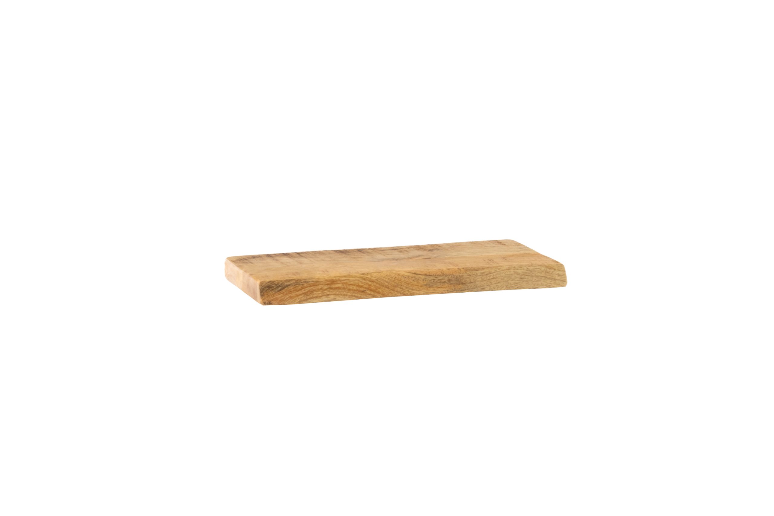 Wandregal Mangoholz massiv & rau 30x20 cm Holzregal Steckboard Baumkante AMANDA