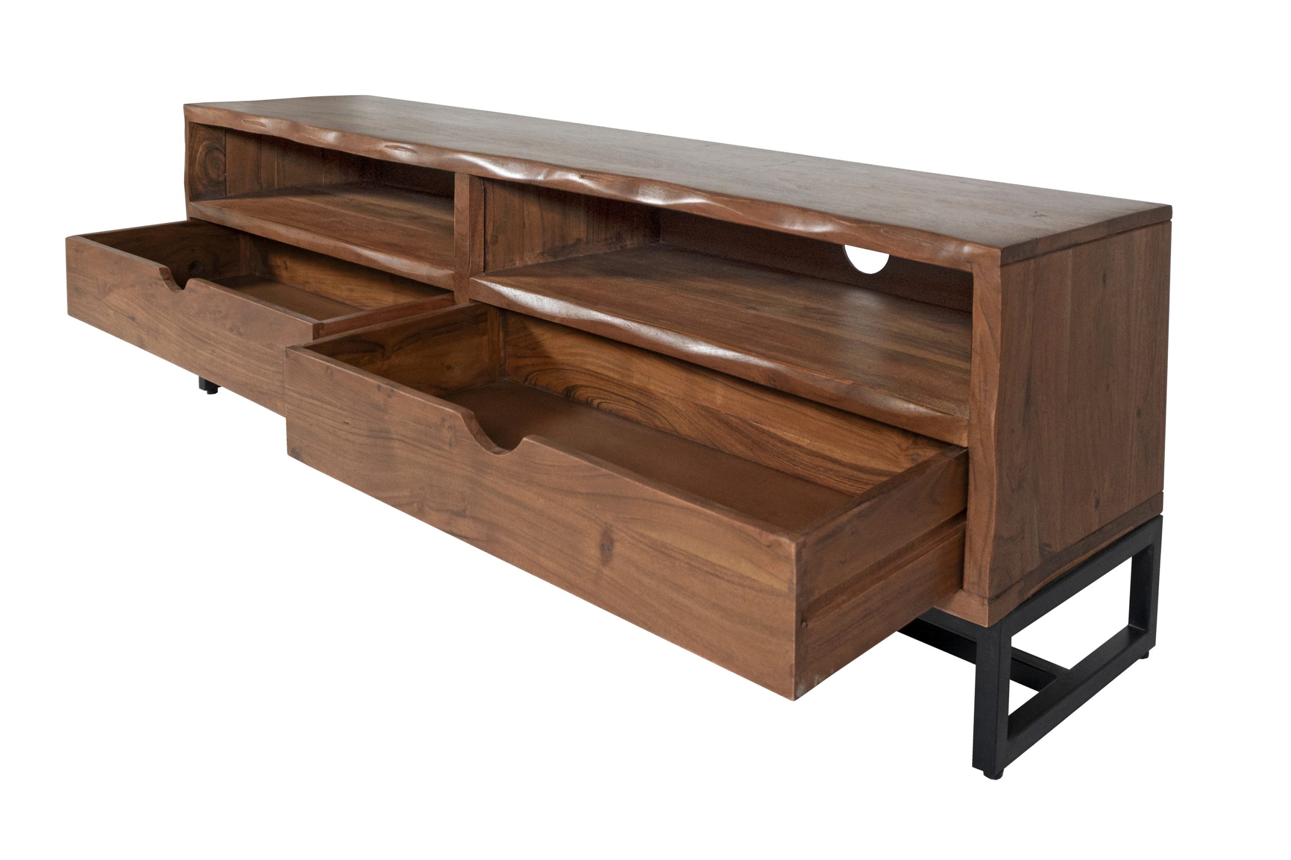 Lowboard Akazienholz massiv nussbaum TV-Board 160 x 40 x 50 cm SUKHOTHAI – Bild 5