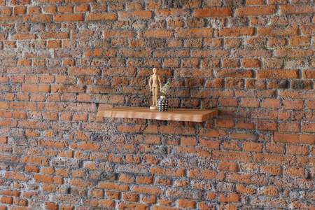 Wandregal Akazienholz natur massiv 60 cm Holzregal Baumkante SUVA