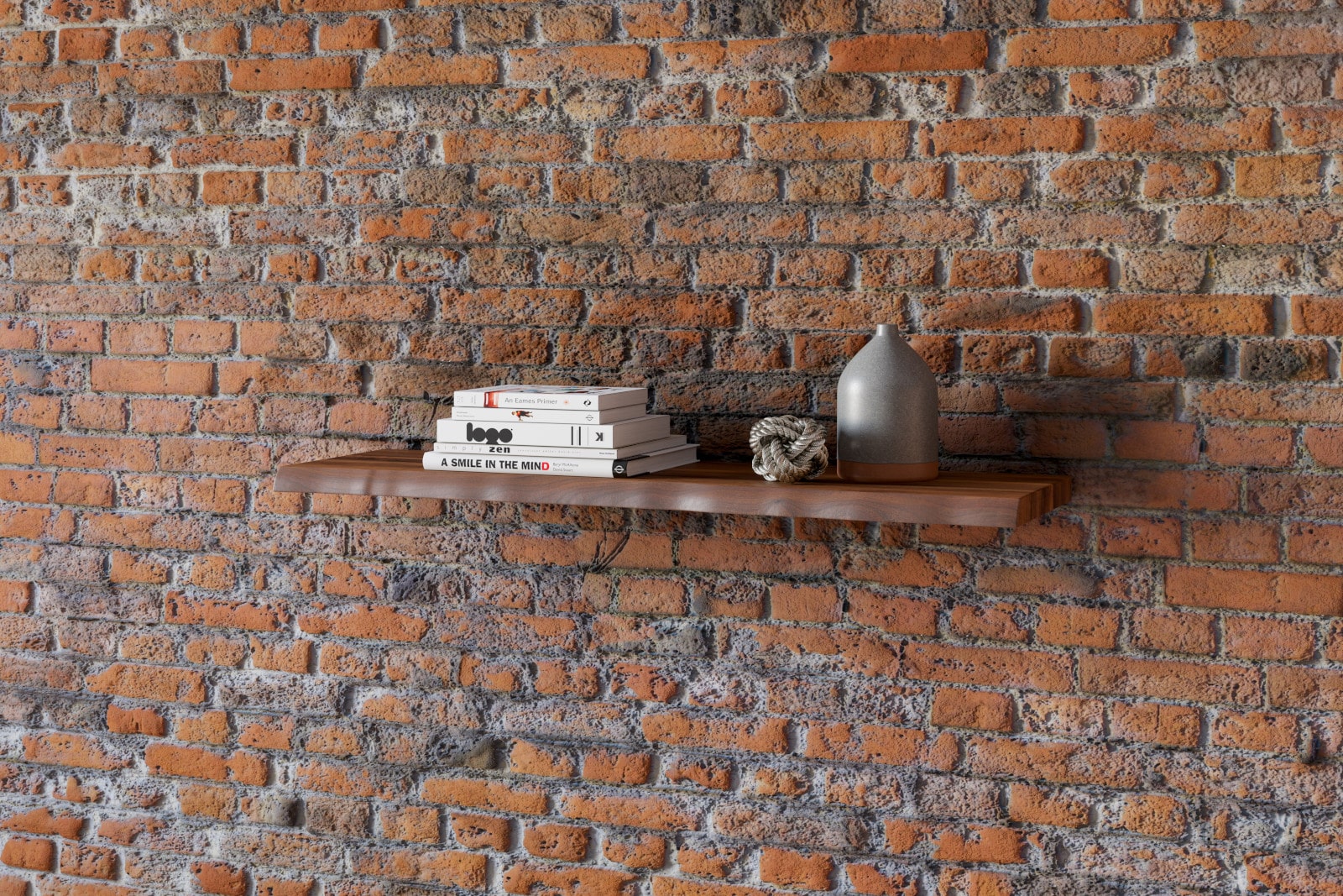 Wandregal Akazienholz nussbaum massiv 100 cm Holzregal Baumkante SUVA