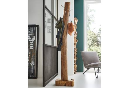 Garderobenständer Teakholz massiv Kleiderständer Unikat SEDAN