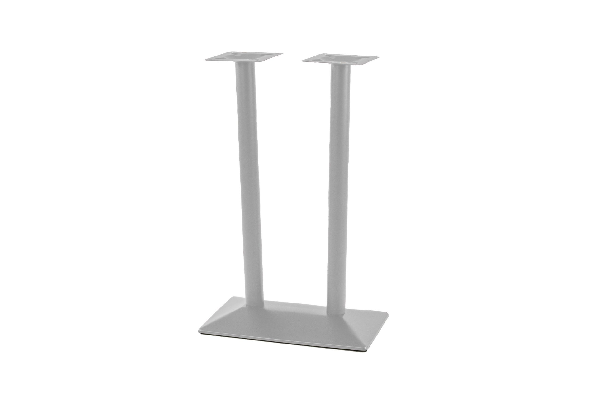 Tischgestell für Stehtische 40x70x110 cm Standfuß Doppelsäule Hoch silber