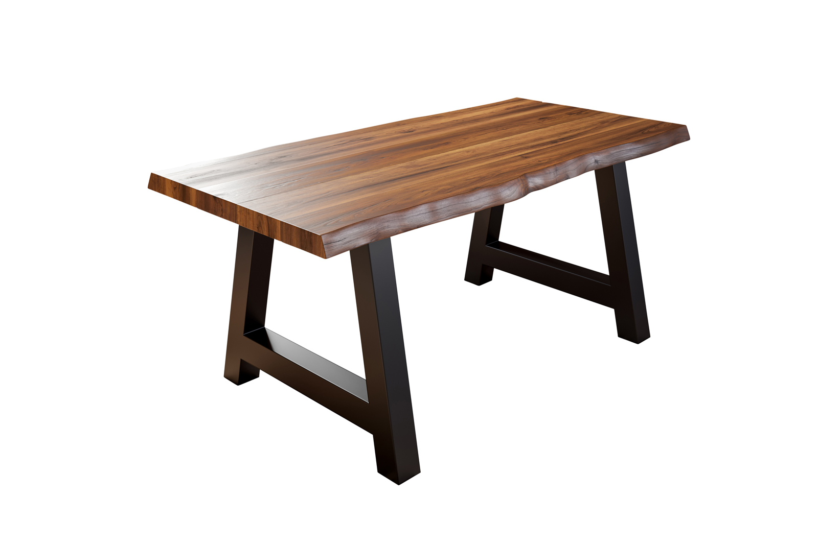 Esstisch Baumkante massiv Akazie nussbaum 260 x 100 schwarz Alicante – Bild 2