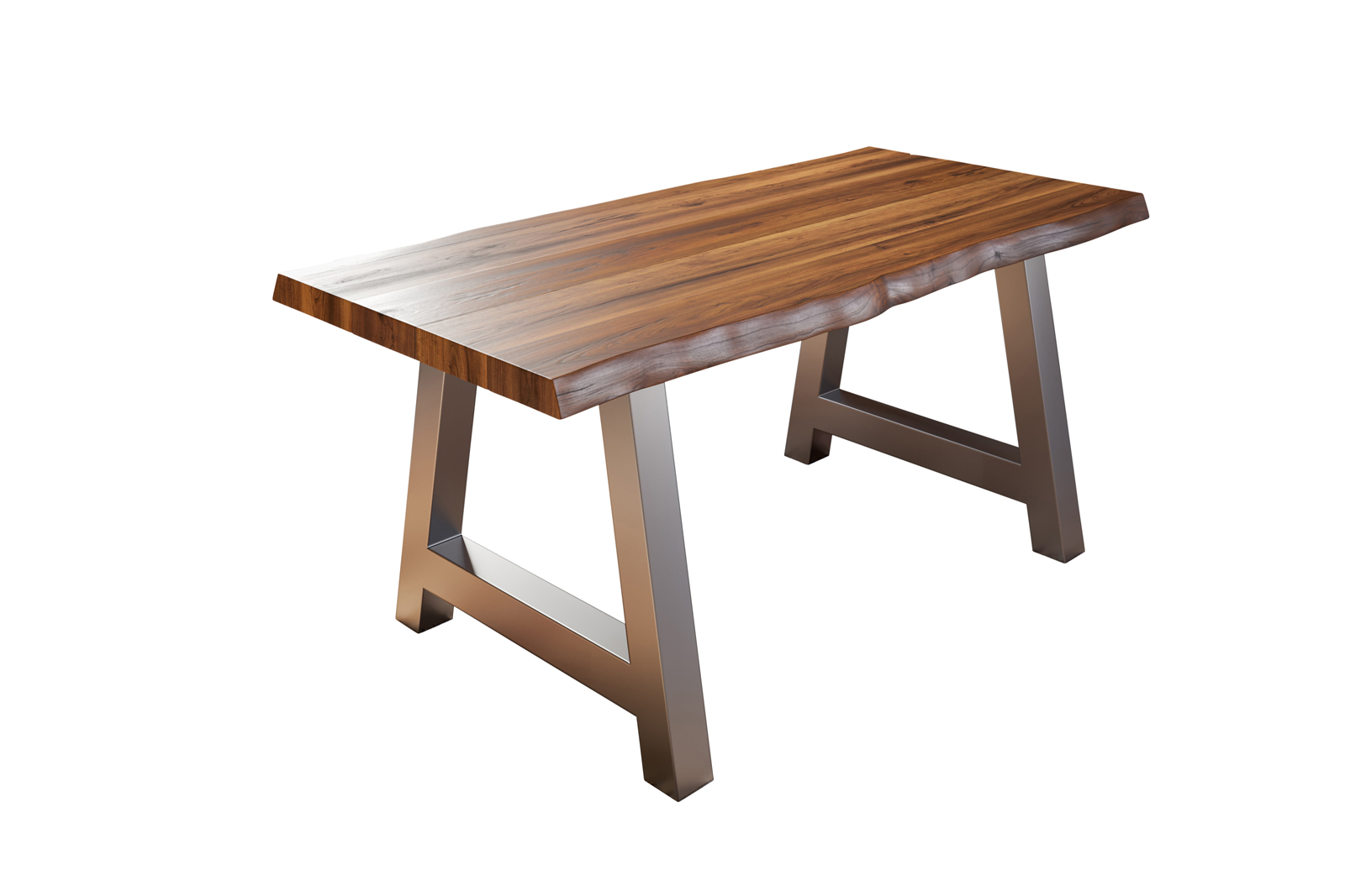 Esstisch Baumkante massiv Akazie nussbaum 300 x 100 silber Alicante – Bild 2