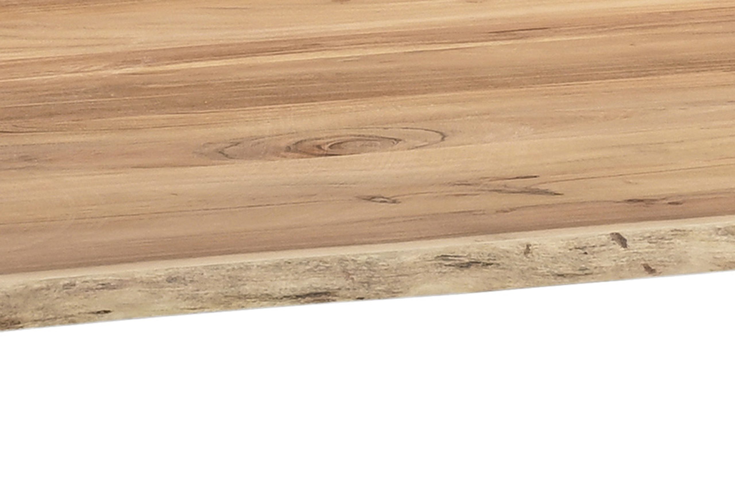 Esstisch 180x90cm Akazie massiv natur Baumkante U-Gestell aus Metall + Holz BRISBANE – Bild 4