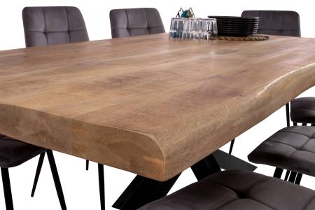 SAM_NEU-Esszimmer-Baumkante-Tische-Cali_aufgedoppelt-Spider_Gestell-mango-schwarz-200-BKT_Cali_mango_rough_04-1