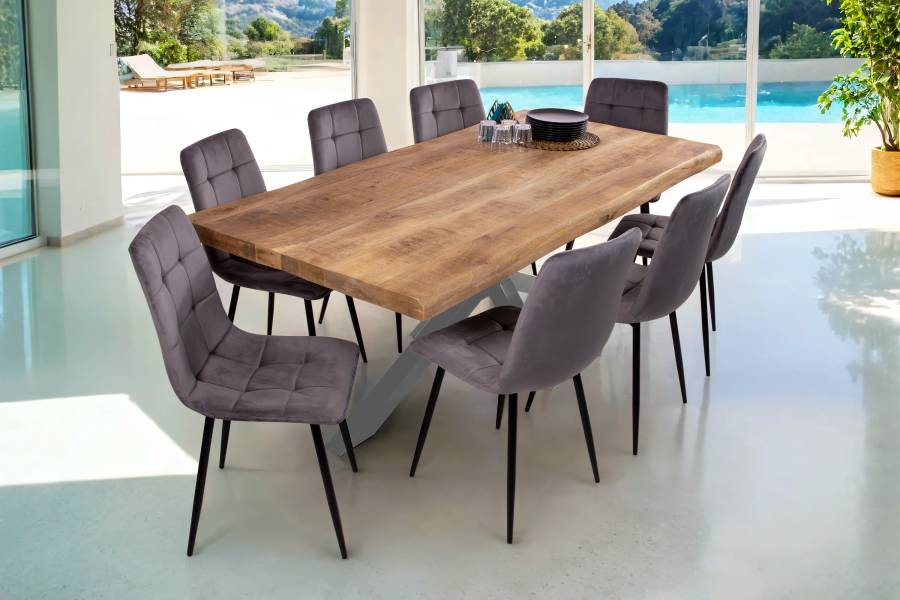 SAM_NEU-Esszimmer-Baumkante-Tische-Cali_aufgedoppelt-Spider_Gestell-mango-silber-220-BKT_Cali_mango_rough_06-1