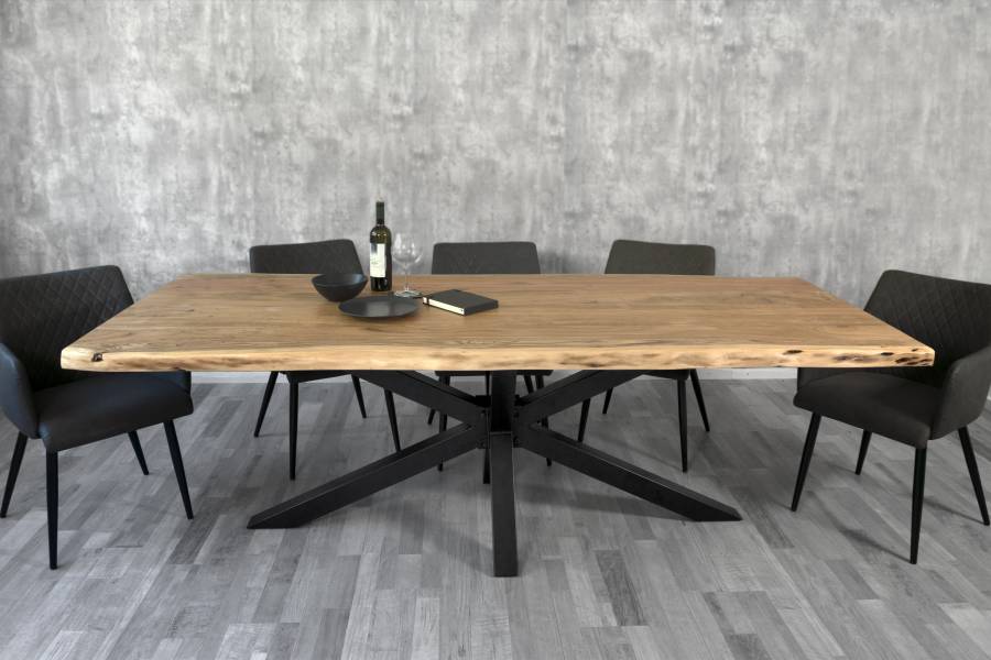 SAM_NEU-Esszimmer-Baumkante-Tische-Cali_aufgedoppelt-Spider_Gestell-natur-schwarz-260-BKT_Cali_natur_schwarz_260_04