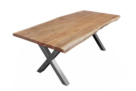 SAM_NEU-Esszimmer-Baumkante-Tische-Cali_aufgedoppelt-X_Gestell-BKT-natur-silber-260-BKT_Cali_02