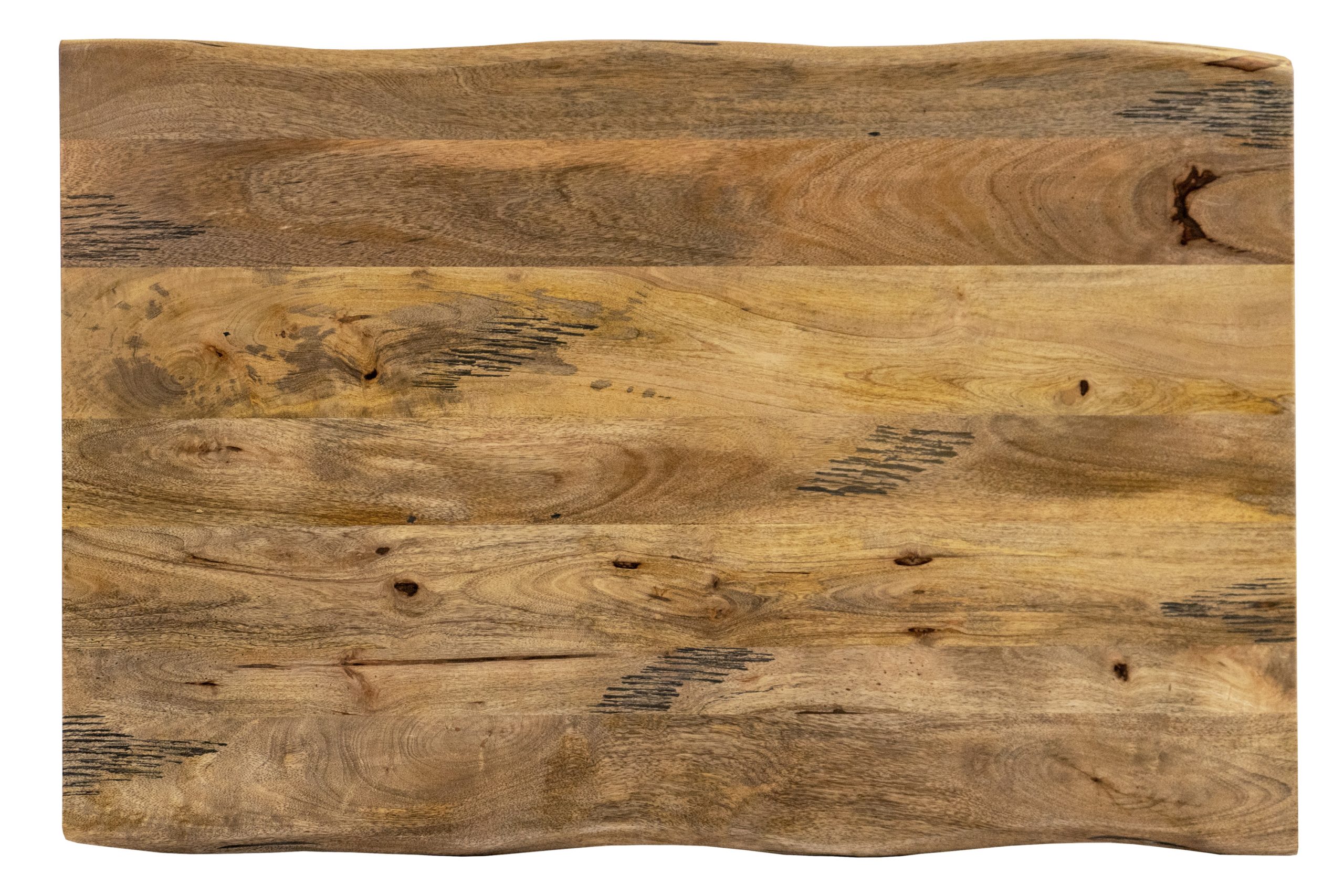 Baumkantentisch Mangoholz Esstisch Vintage-Optik 160 x 85 cm Spider-Gestell schwarz TIGER – Bild 8