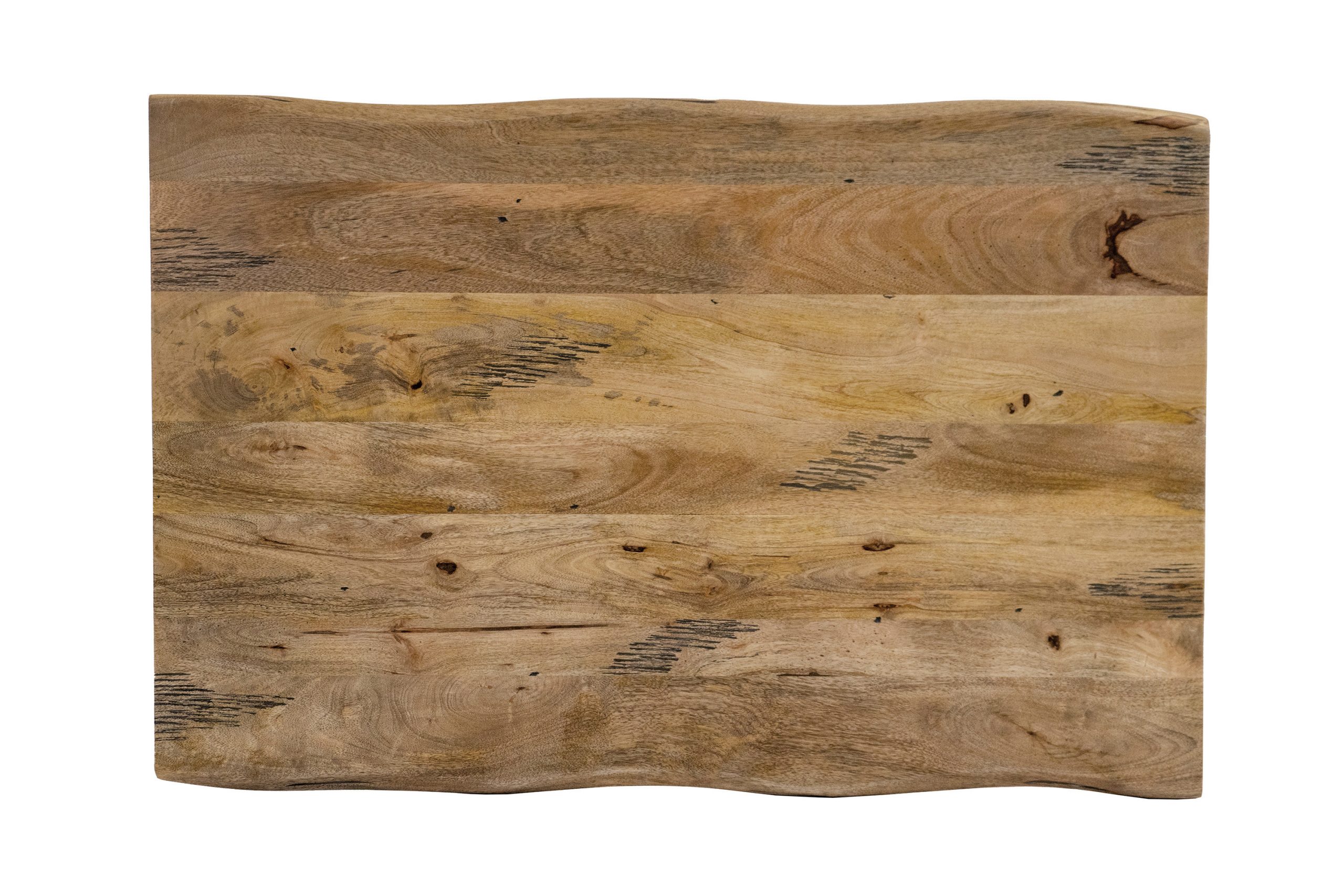 Baumkantentisch Mangoholz Esstisch Vintage-Optik 180 x 90 cm Spider-Gestell schwarz TIGER – Bild 8