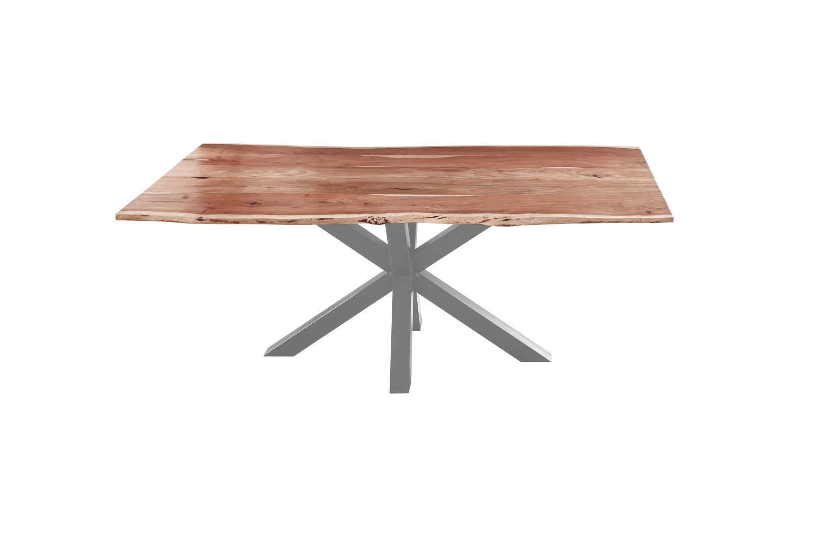 Esstisch Baumkante massiv Akazie natur 280 x 100 silber FELINA – Bild 3