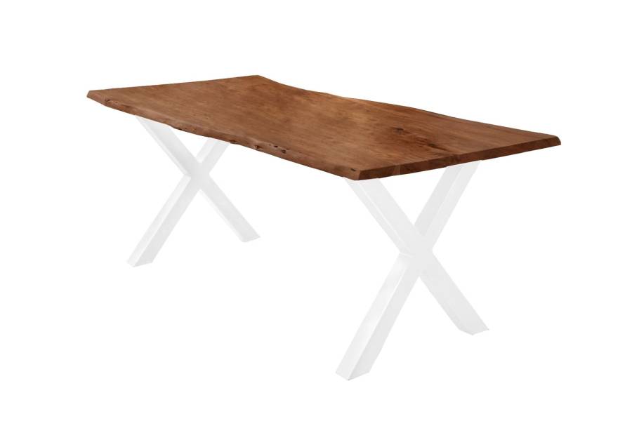 SAM_NEU-Esszimmer-Baumkante-Tische-Frederik-X-Gestell_weiss-nuss-180-Frederik_180_Nuss_X_Weiss_02