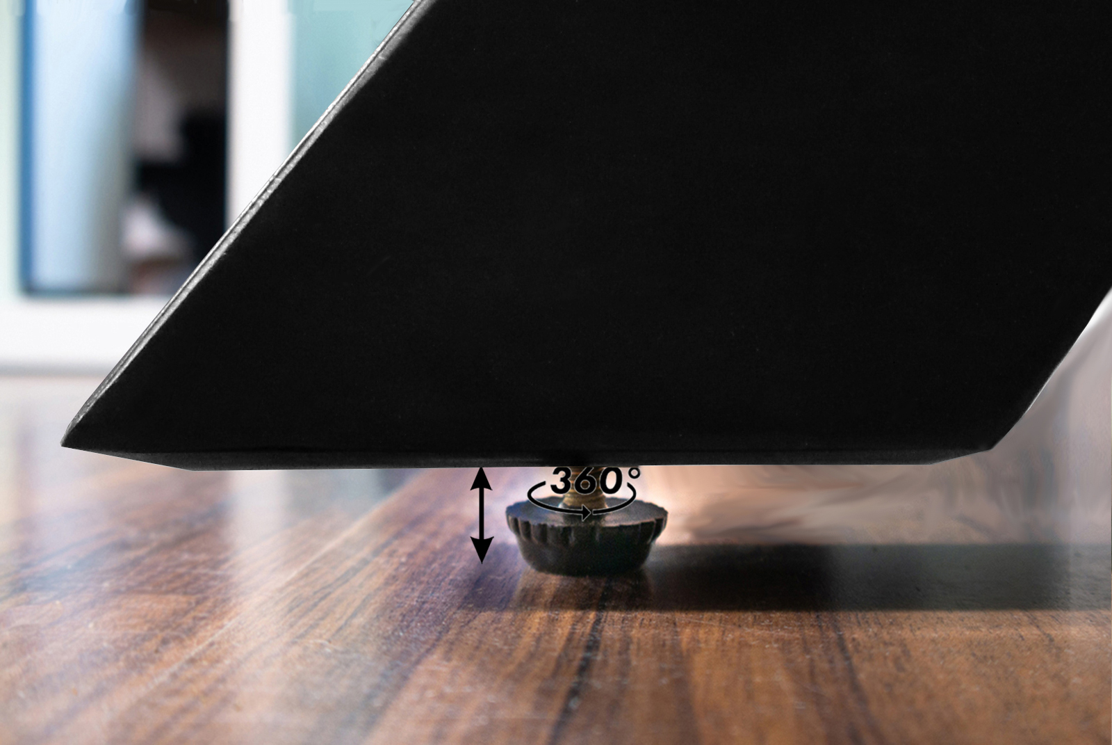 Esstisch Baumkante massiv Akazie nussbaum 220 x 100 X-Gestell Schwarz FREDERIK – Bild 8