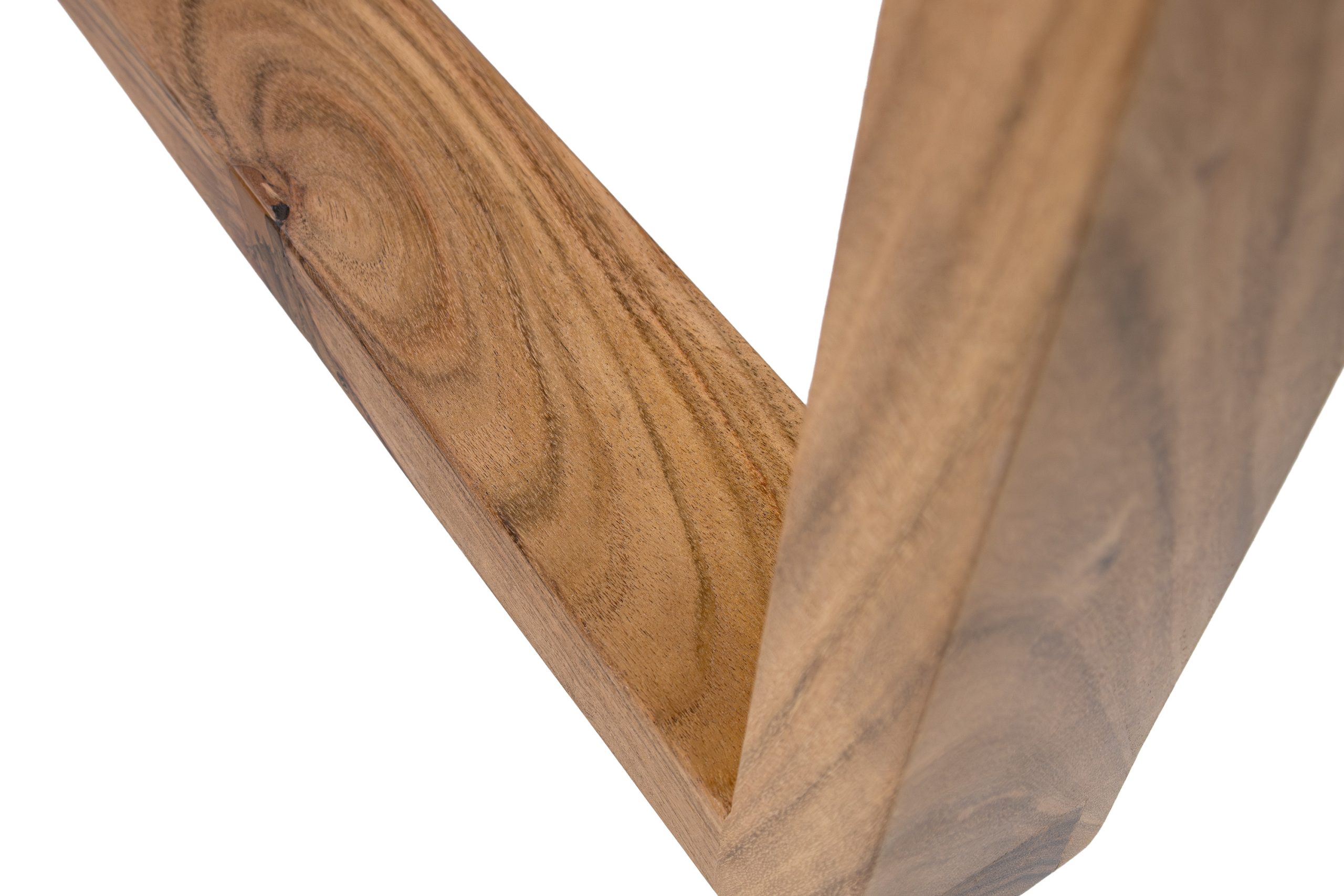 Esstisch Baumkante massiv 140 x 80 cm Akazie natur U-Gestell Holz natur GRAZ – Bild 8