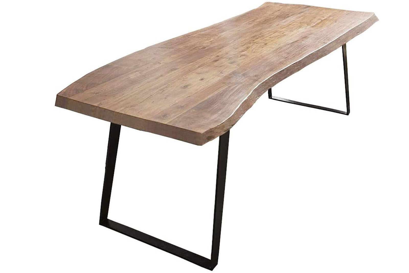 Esstisch Baumkante massiv Akazie natur 240 x 100 schwarz Halmstad – Bild 2