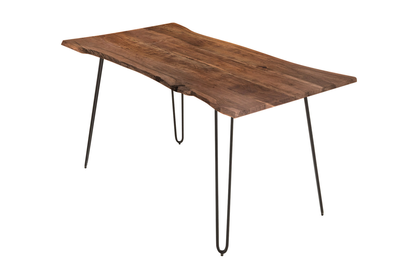 Esstisch Baumkante massiv Akazie nussbaum 200 x 100 cm schwarz HANNAH – Bild 3