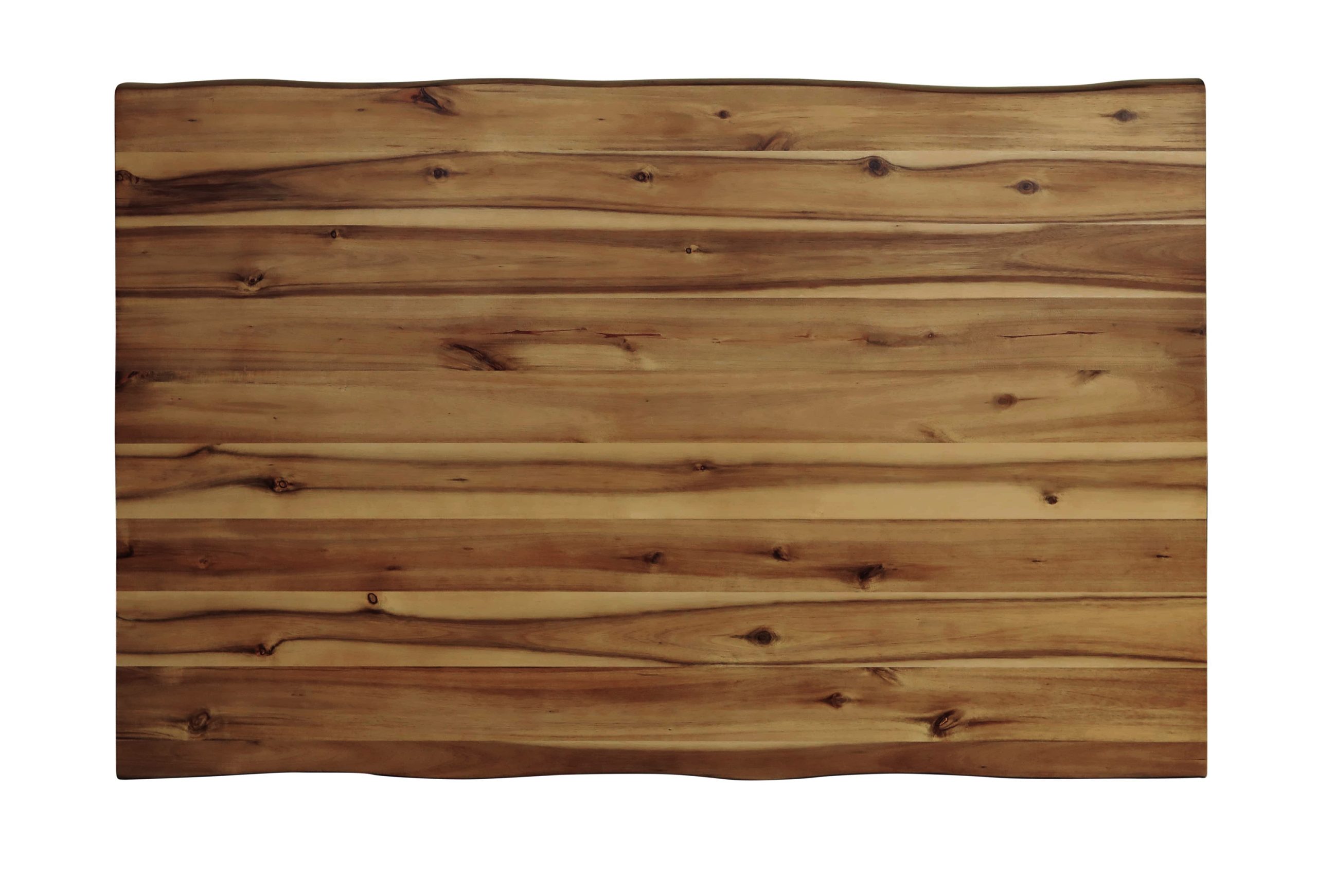 Esstisch Baumkante 120 x 80 cm Akazie massiv Honig Spider-Gestell schwarz HARLEY – Bild 5