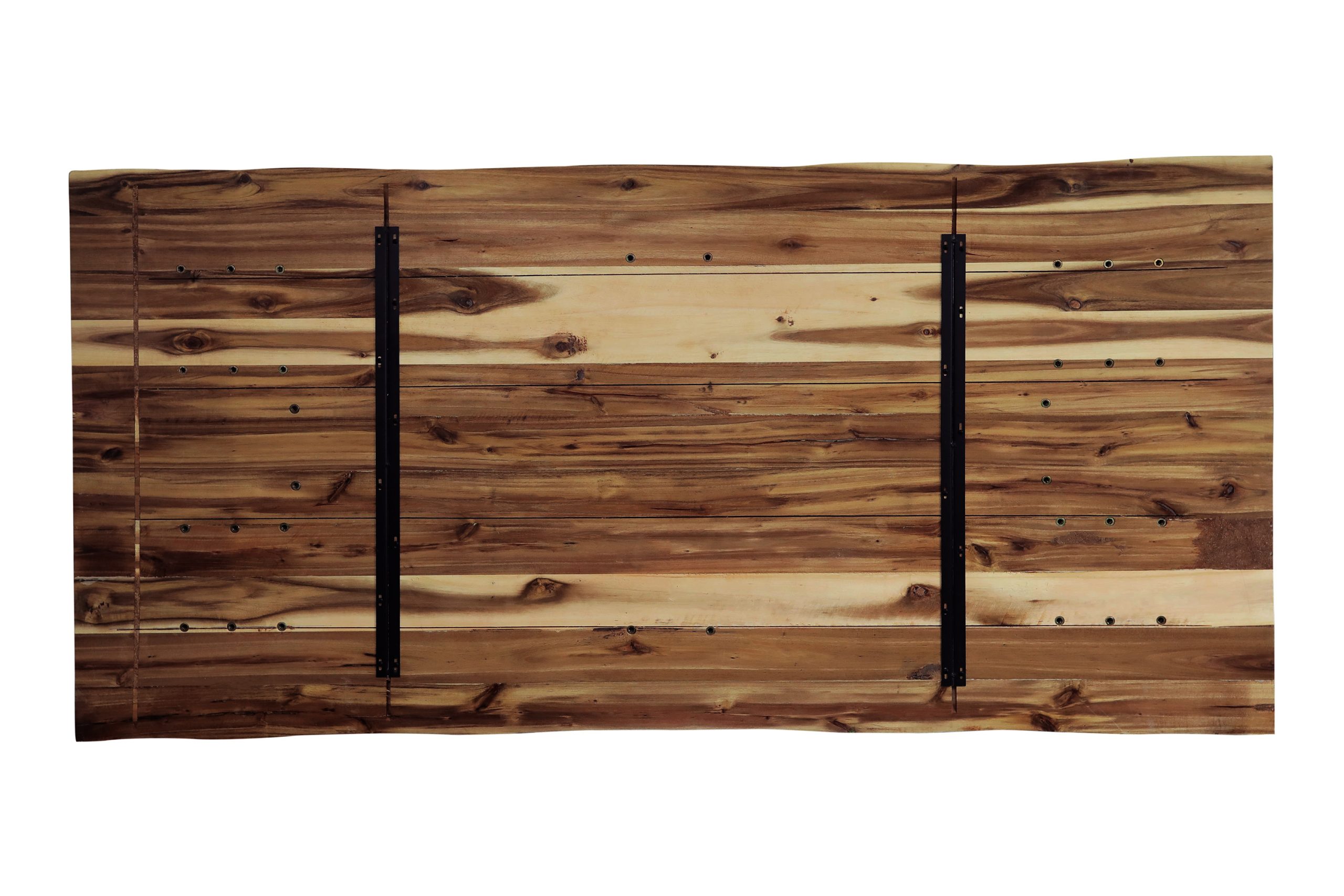 Esstisch Baumkante 200 x 100 cm Akazie massiv Honig Spider-Gestell schwarz HARLEY – Bild 5