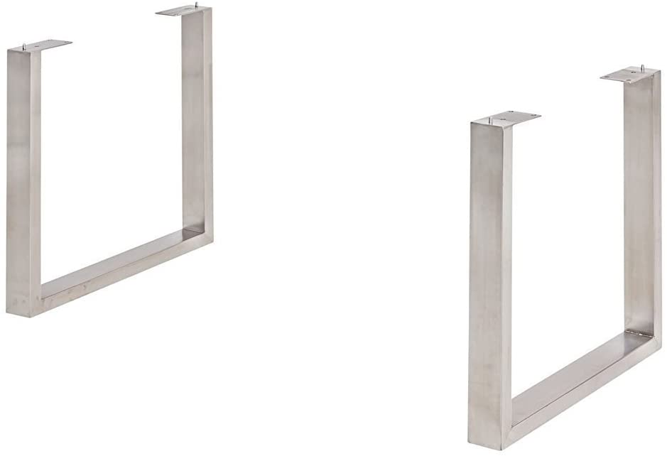 Esstisch Baumkante 160 x 85 cm Akazie cognac massiv U-Gestell edelstahl ESRA – Bild 8