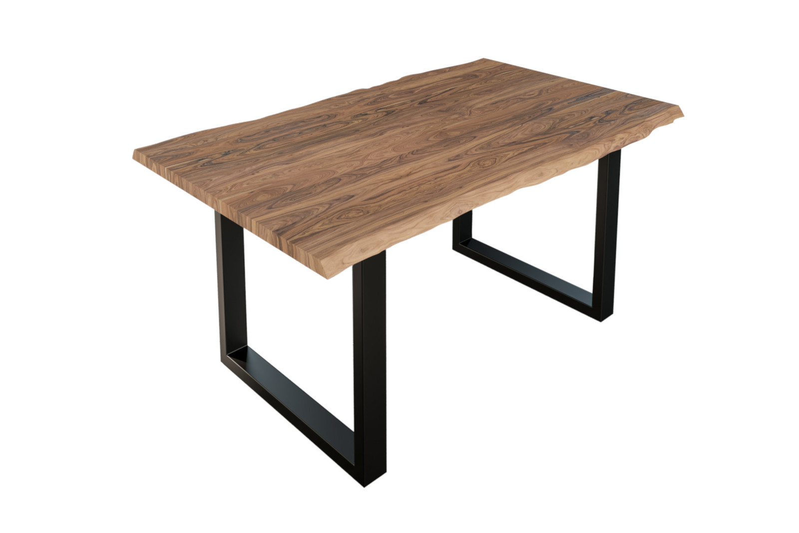 Esstisch Baumkante massiv Akazie stone 160 x 85 schwarz Lauren – Bild 2