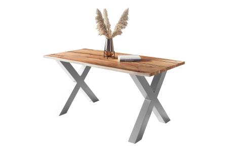 SAM_NEU-Esszimmer-Baumkante-Tische-Polly-Natur-X-Form-silber-120-BKT_Polly_Akazie_natur_resin_120_X_silber_neu_02