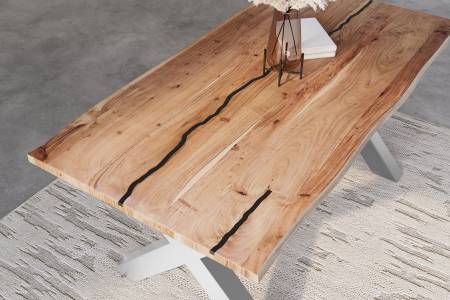 SAM_NEU-Esszimmer-Baumkante-Tische-Polly-Natur-X-Form-silber-120-BKT_Polly_Akazie_natur_resin_120_X_silber_neu_06