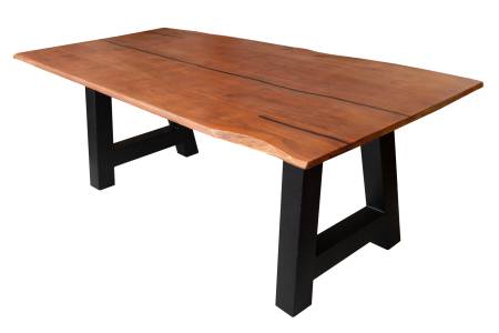 SAM_NEU-Esszimmer-Baumkante-Tische-Polly-Nussbaum-A-Form-schwarz-200-Polly_nuss_200_schwarz_02