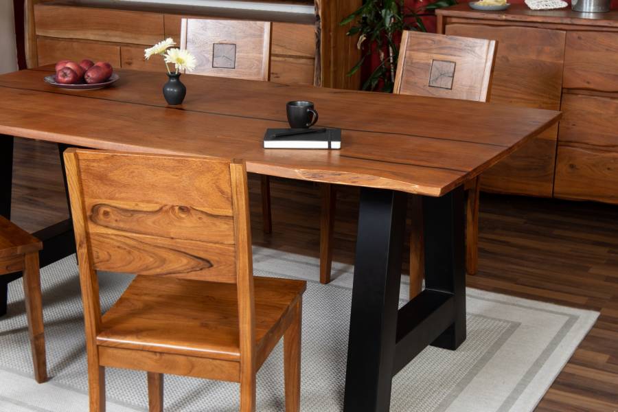SAM_NEU-Esszimmer-Baumkante-Tische-Polly-Nussbaum-A-Form-schwarz-200-Polly_nuss_200_schwarz_05