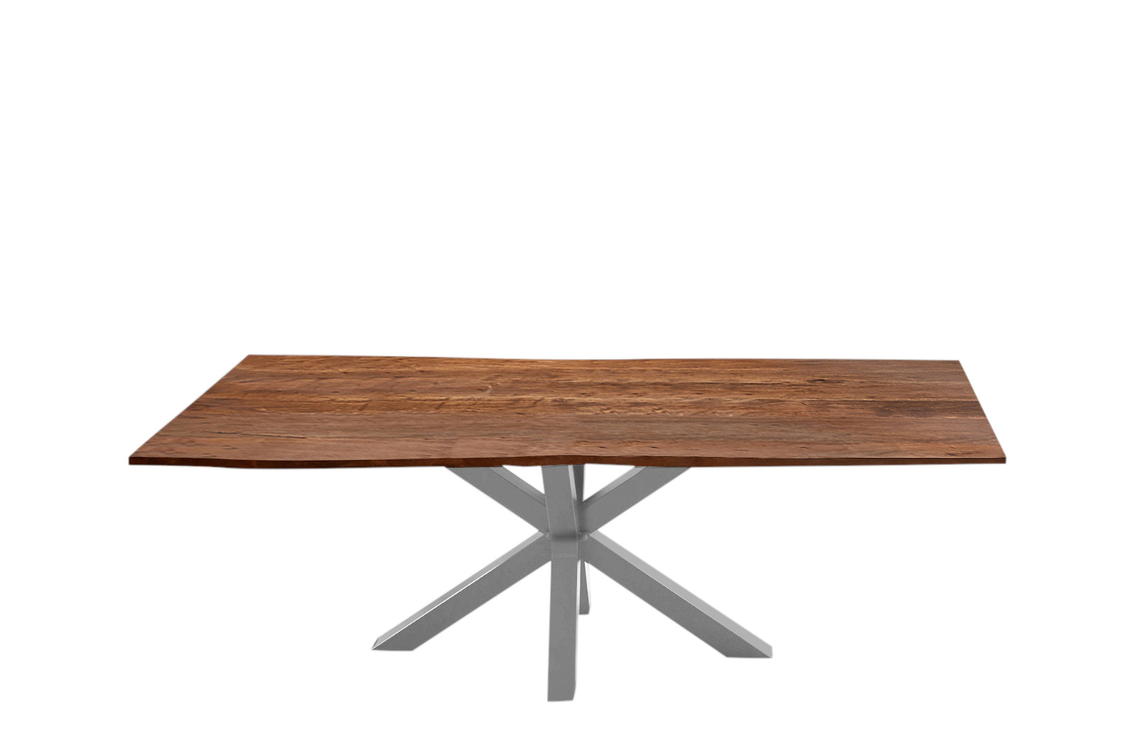 Esstisch Baumkante Akazie Nussbaum 280 x 100 cm silber QUINCY – Bild 2