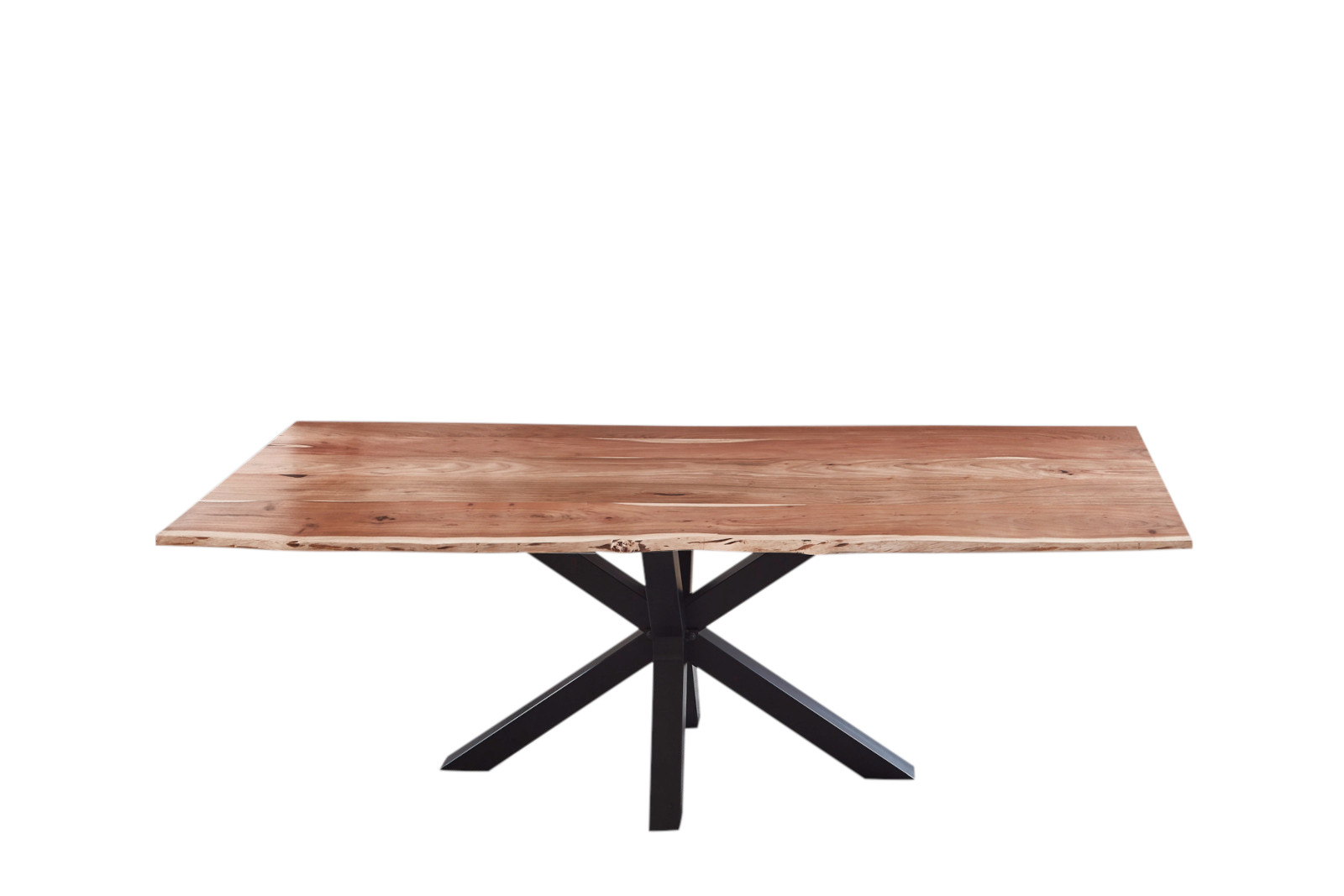 B-Ware Esstisch Baumkante Akazie Natur 300 x 100 cm schwarz QUINCY – Bild 2