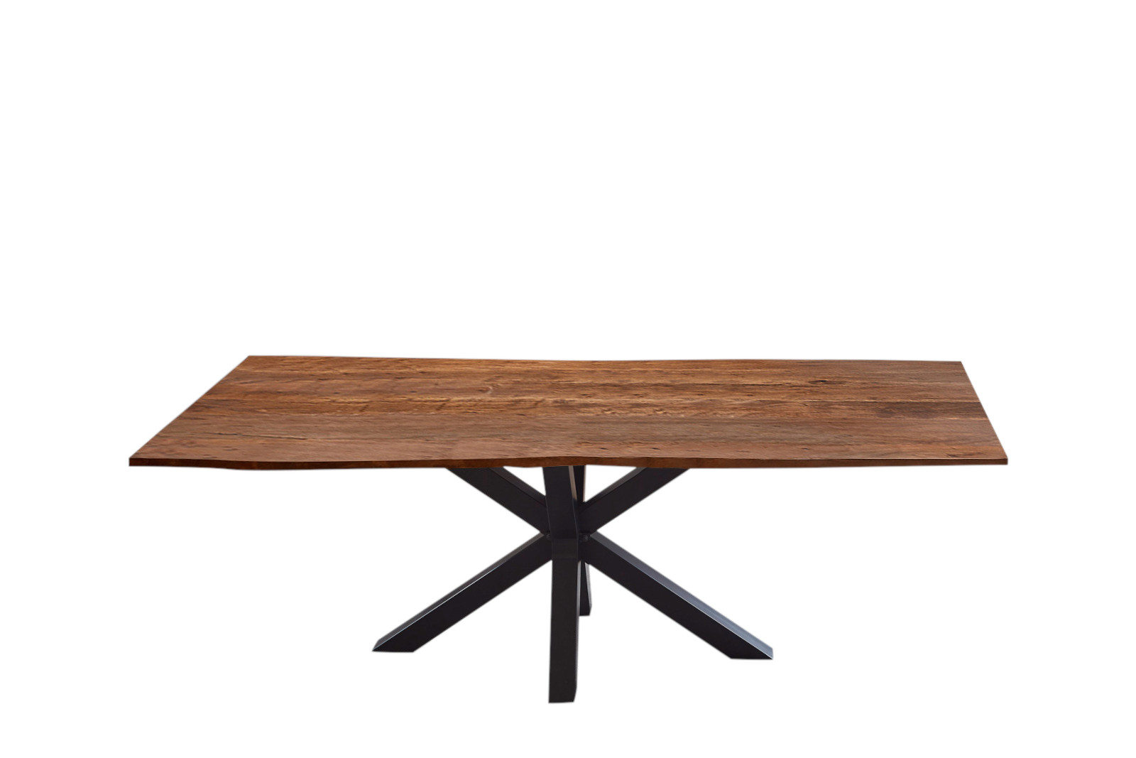 B-Ware Esstisch Baumkante Akazie Nussbaum 300 x 100 cm schwarz QUINCY – Bild 2