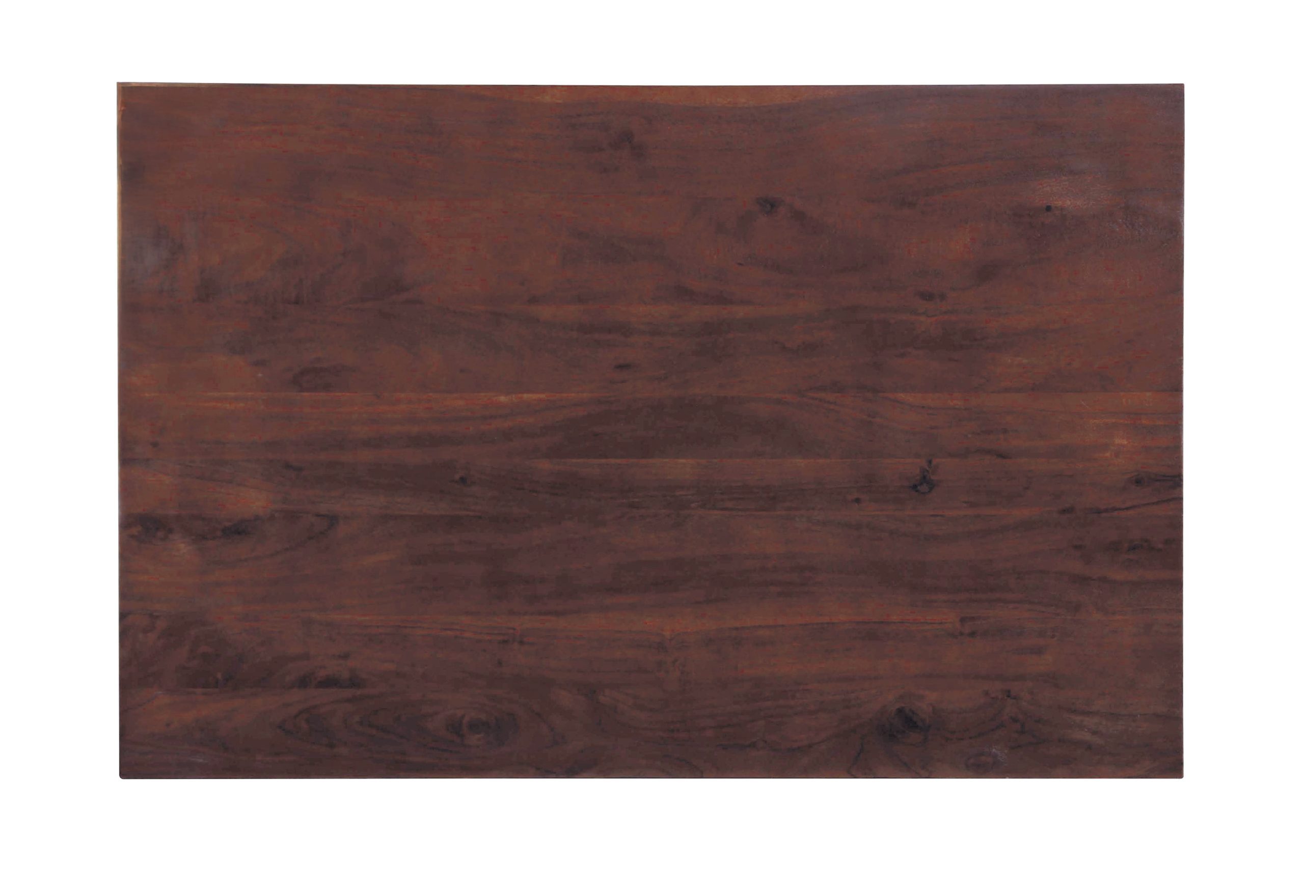 Esstisch 120x80 cm Akazie massiv kastaniefarben Schweizer Kante Spider-Gestell silber RITA – Bild 6