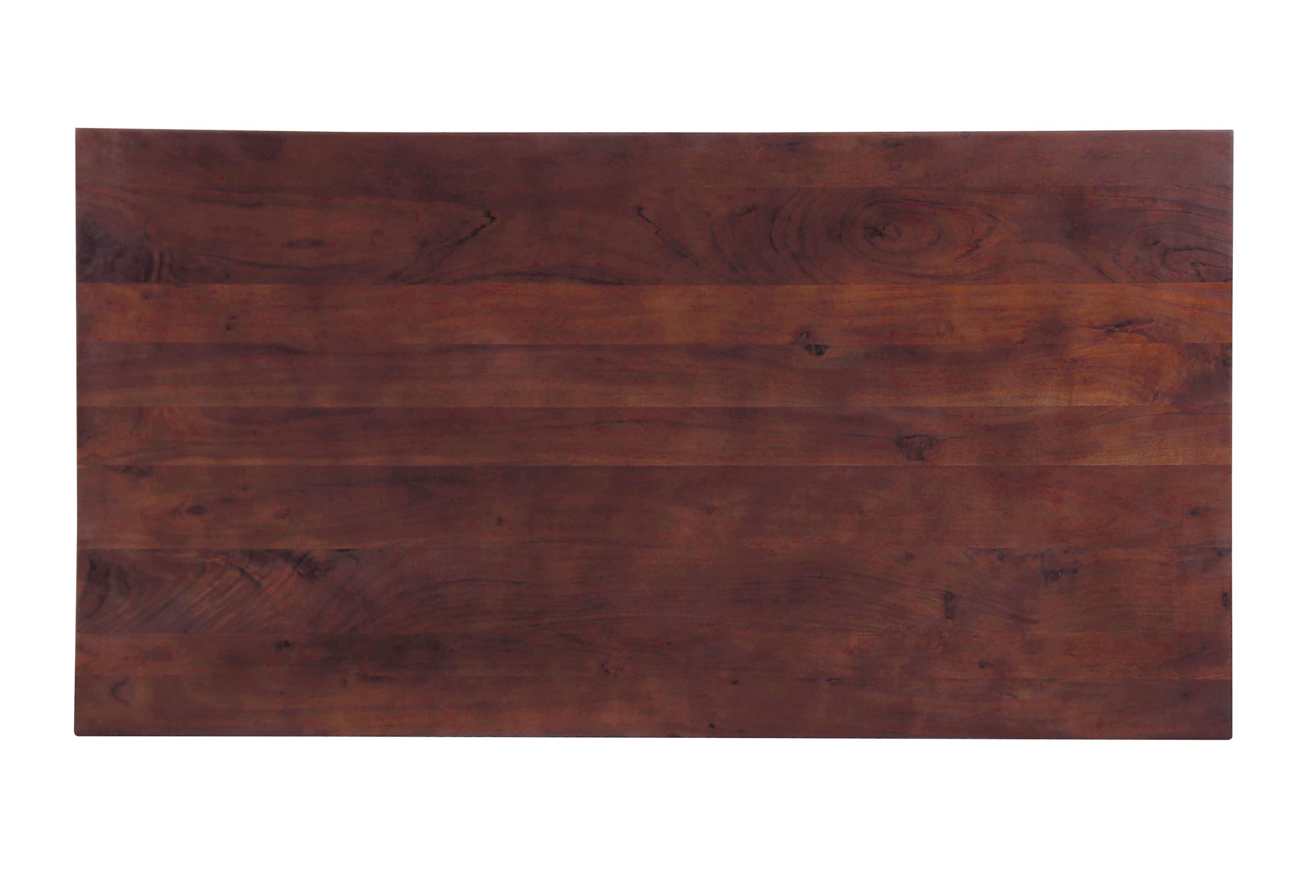 Esstisch 160x85 cm Akazie massiv kastaniefarben Schweizer Kante Spider-Gestell silber RITA – Bild 6