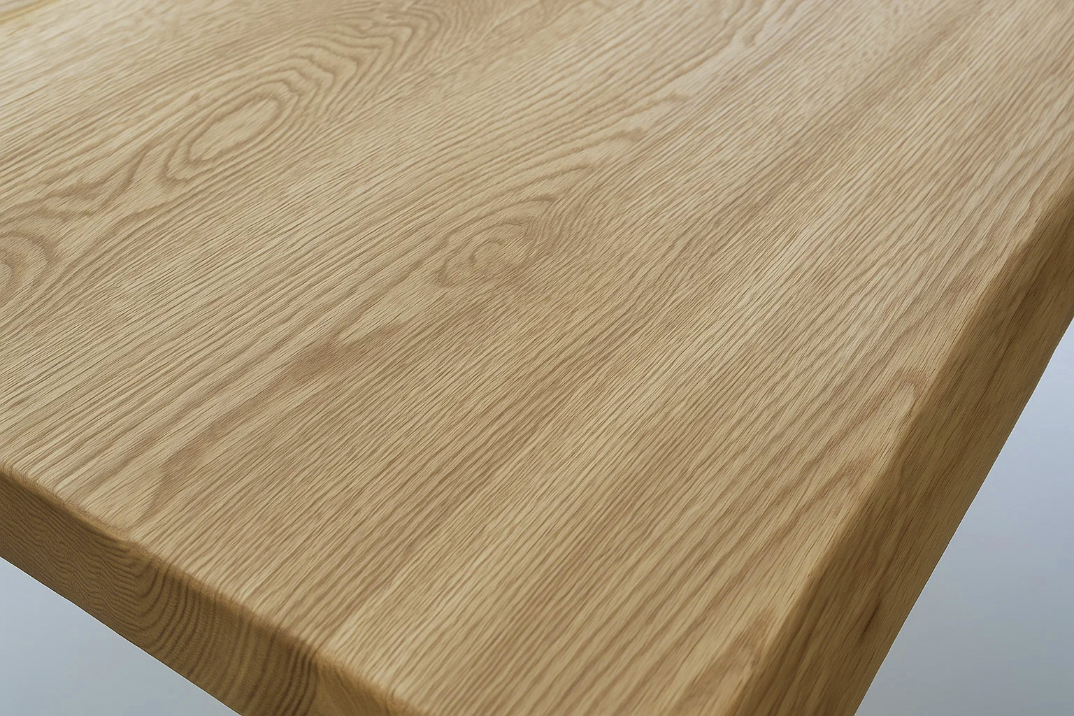 Esstisch Baumkante 90 x 90 cm Wildeiche U-Gestell weiß SERRA – Bild 6