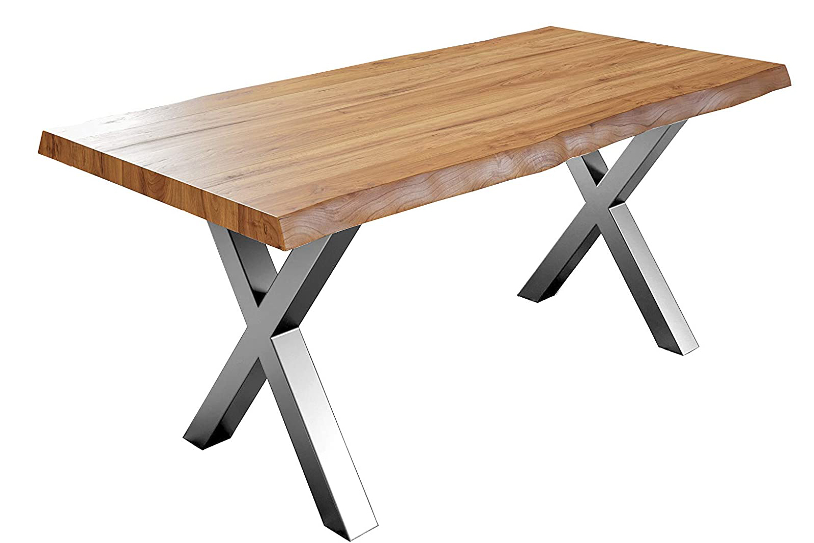 Esstisch Baumkante massiv Akazie natur 300 x 100 silber Xerez – Bild 2