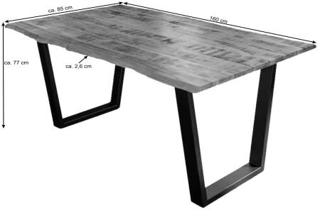 SAM_NEU-Esszimmer-Baumkante-Tischgruppen-Dora-Dora_Kirin-V-Gestell-schwarz-160-TG_Dora_V_schwarz_03-1